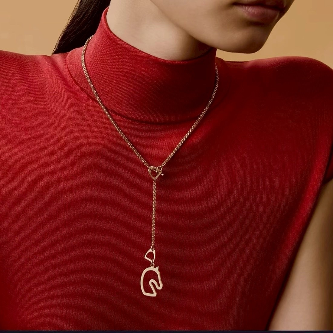 18k H”Tonnerre限定馬首琺瑯”高奢定製項鍊系列