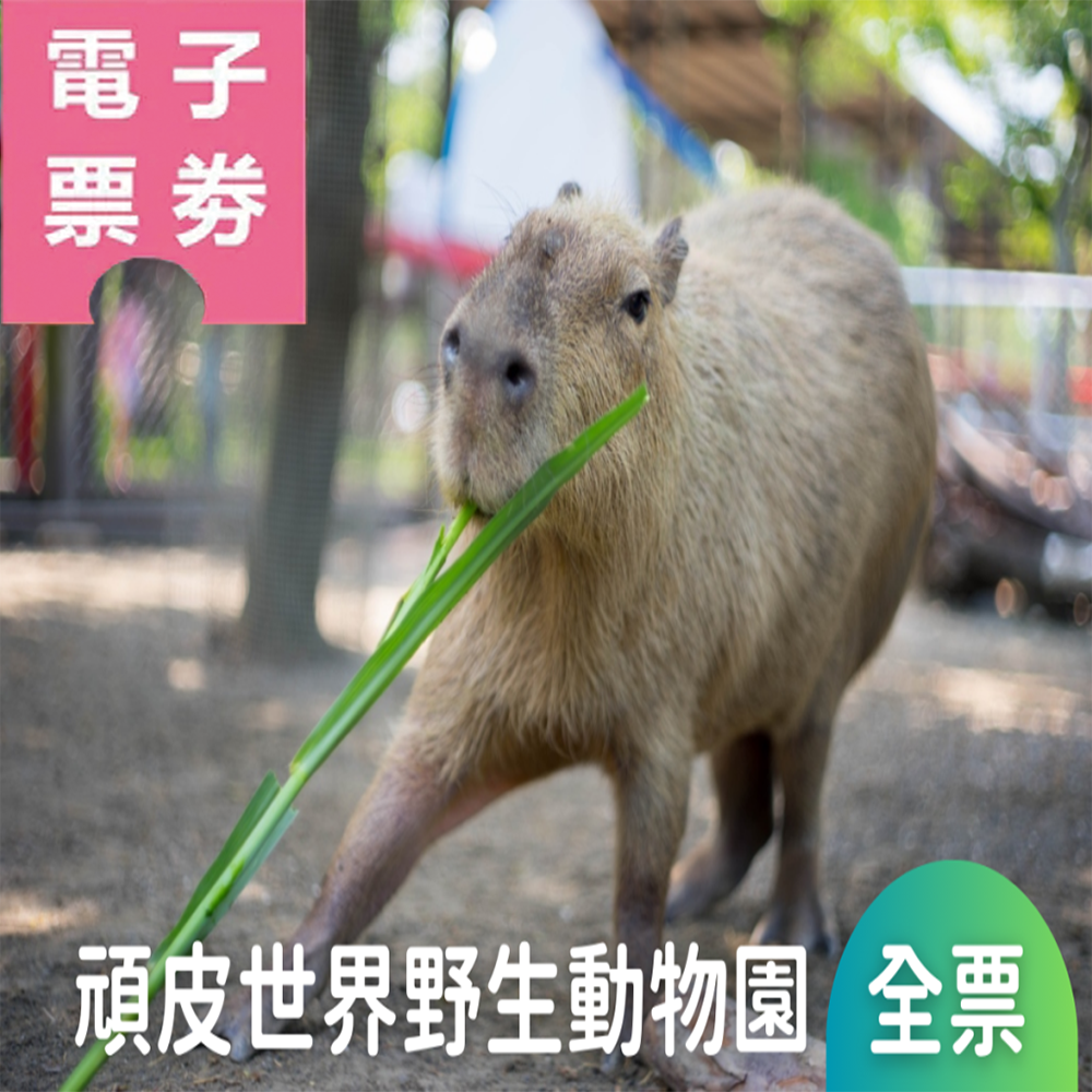 【電子票劵】【平日限定】台南｜頑皮世界野生動物園 (全票)Ⓕ