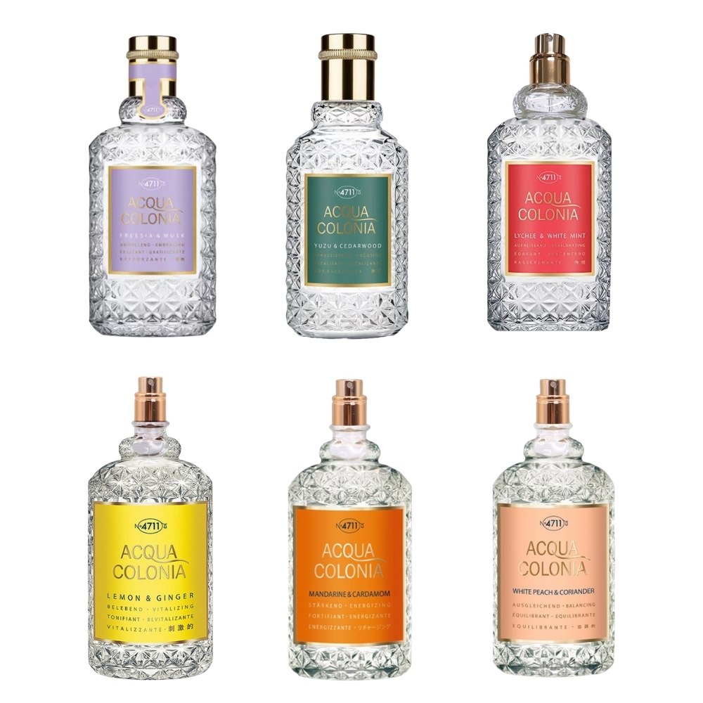 4711科隆之水 ACQUA COLONIA 柚子&雪松/蒼蘭&麝香/丹荔甜蜜/檸檬陽光/白桃香菜/橘子熱情/ 100/170 ml TESTER (環保盒)