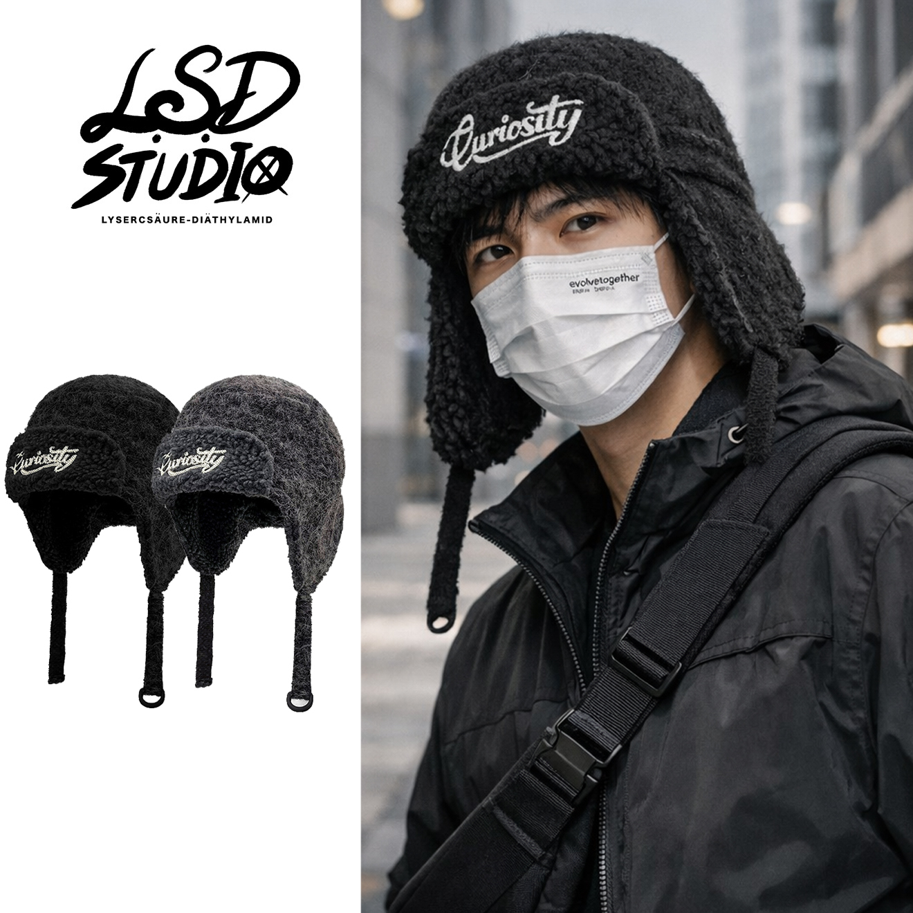 美式 x 飛行帽|絨毛設計護耳帽【HTDH424】