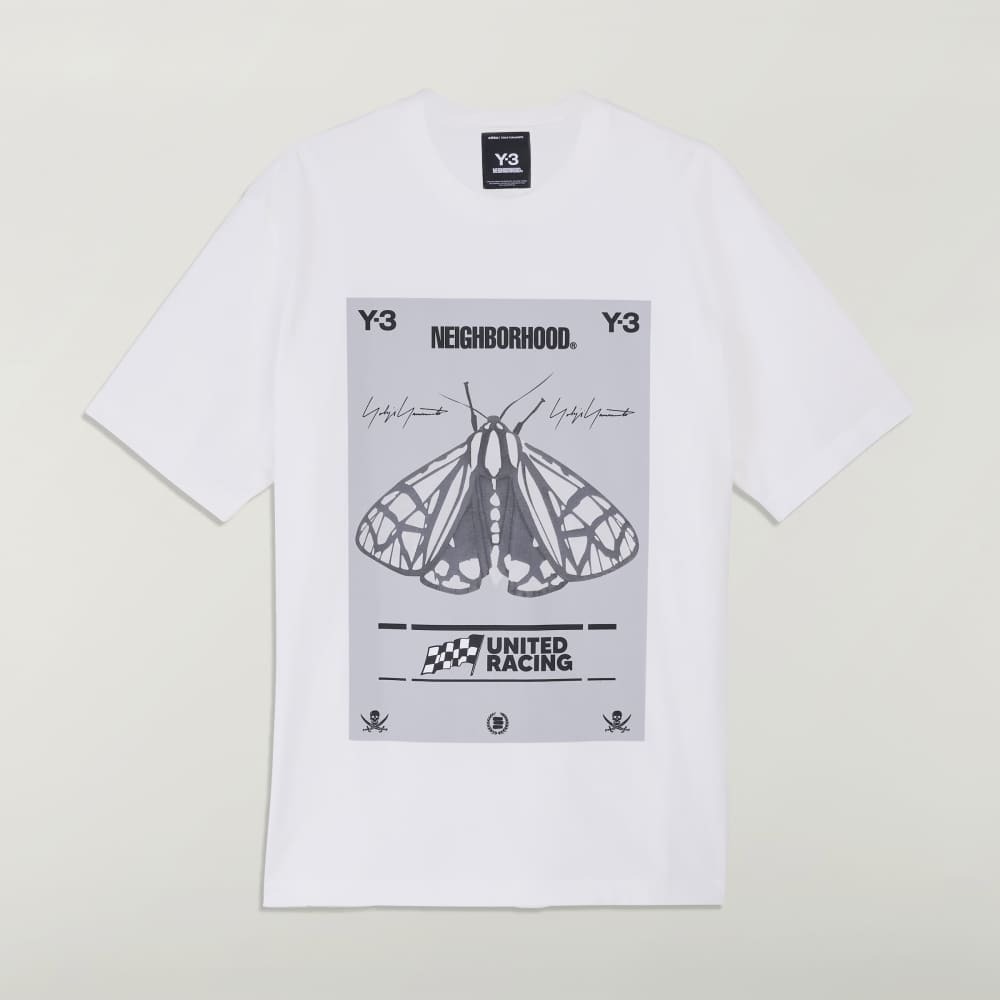 【 Y-3 x NBHD GRAPHIC TEE 飛蛾限定短TEE - 白 】