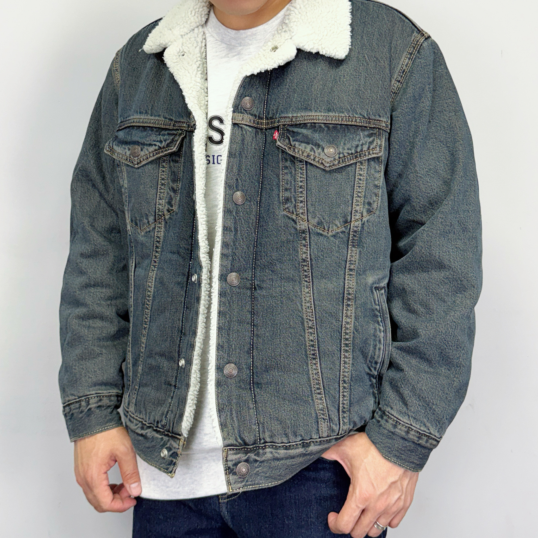 Levis 羊羔毛 厚刷毛 牛仔外套