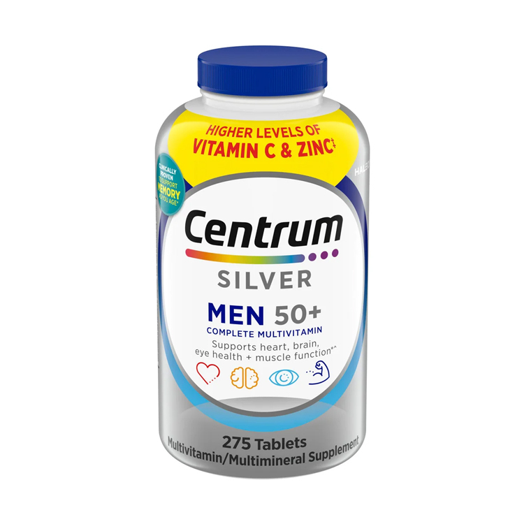 (新包裝新配方)美國Centrum 銀善存綜合維他命 (適合50歲以上男仕) , 275粒裝