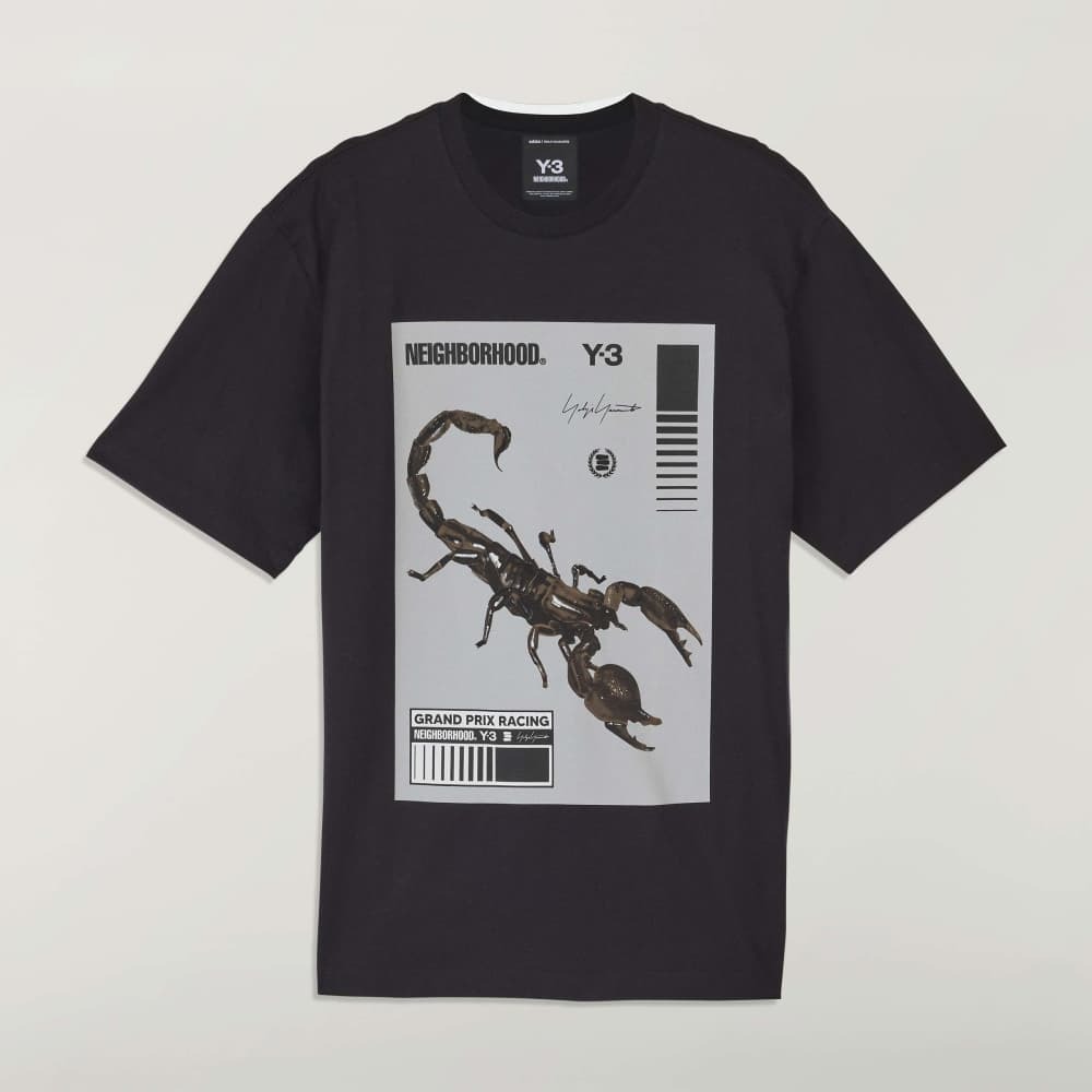 【 Y-3 x NBHD GRAPHIC TEE 蠍子限定短TEE - 黑 】