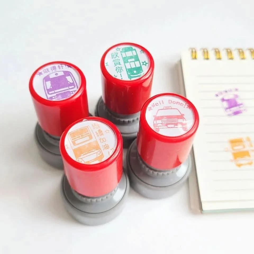 (現貨) 香港交通工具小印章 (一套4個)