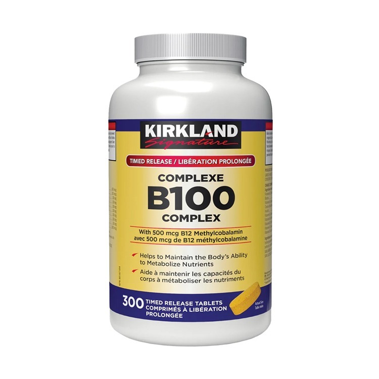 加拿大包裝Kirkland 維他命B-100 ,300 粒裝(長效型緩釋)  [ 有效日期:07/2028 ]