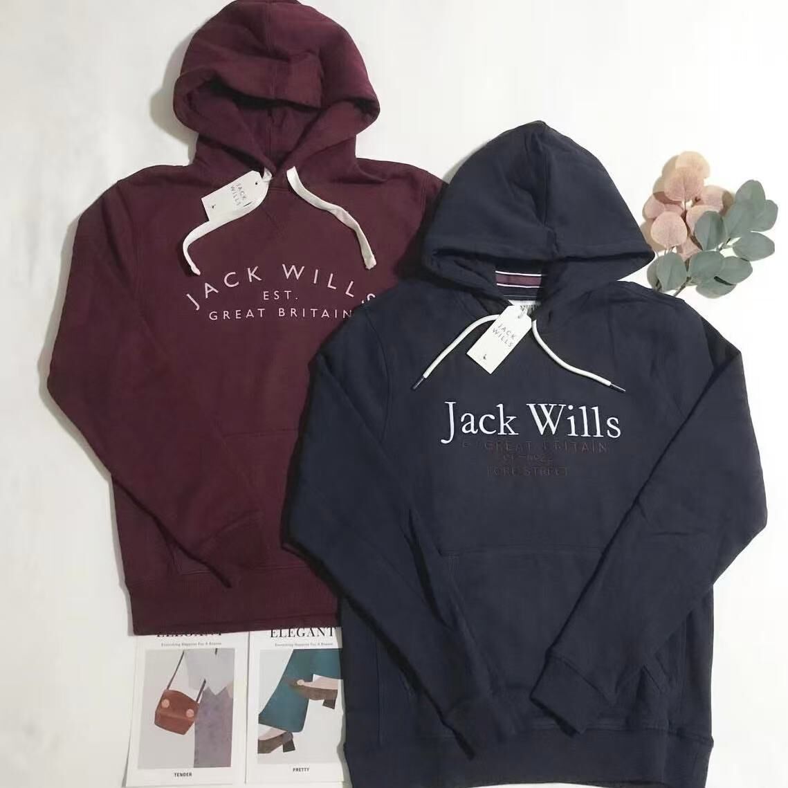 JACK WILLS LOGO HOODIES