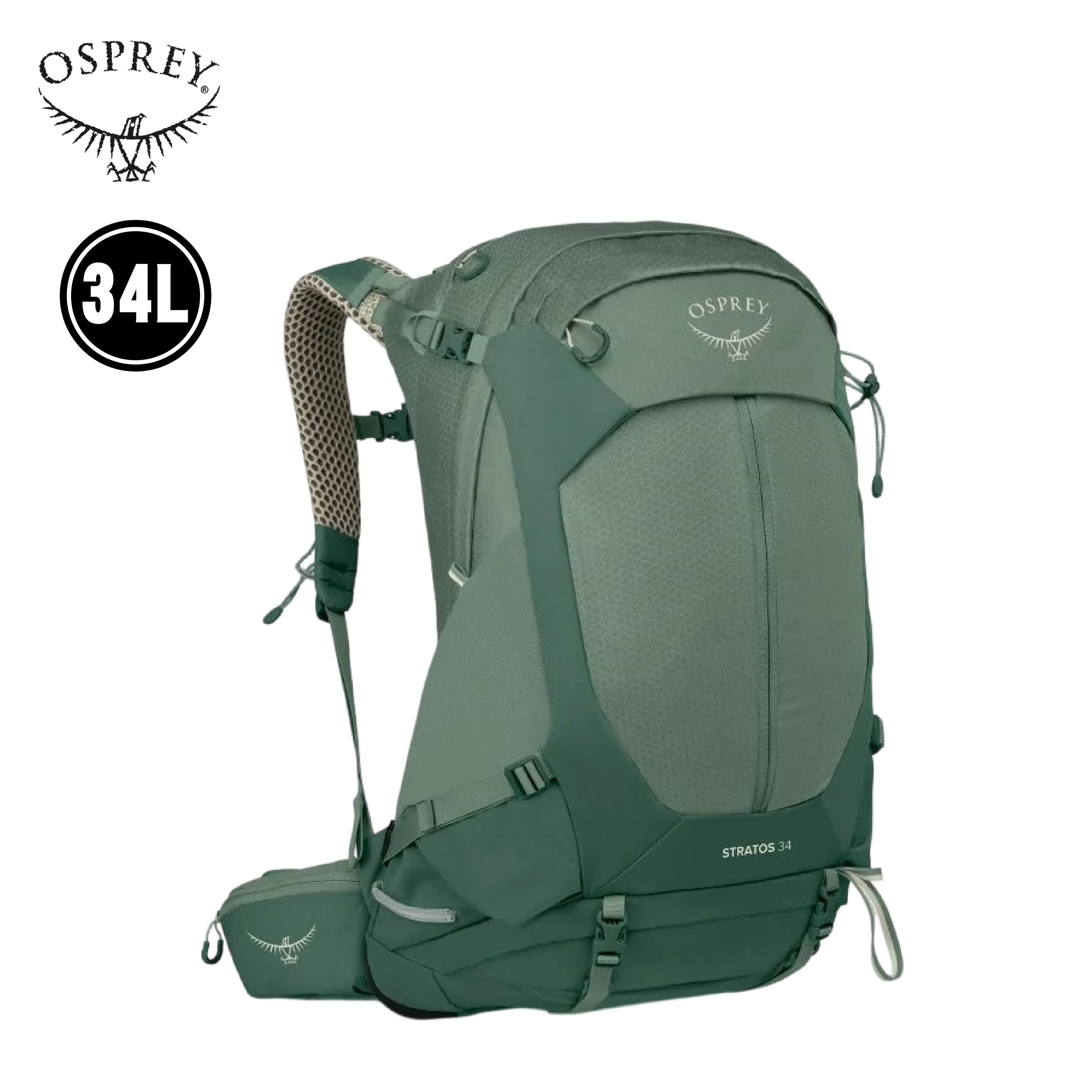 Osprey 美國 Stratos 34L 健行背包 (松葉綠) 72OS007531