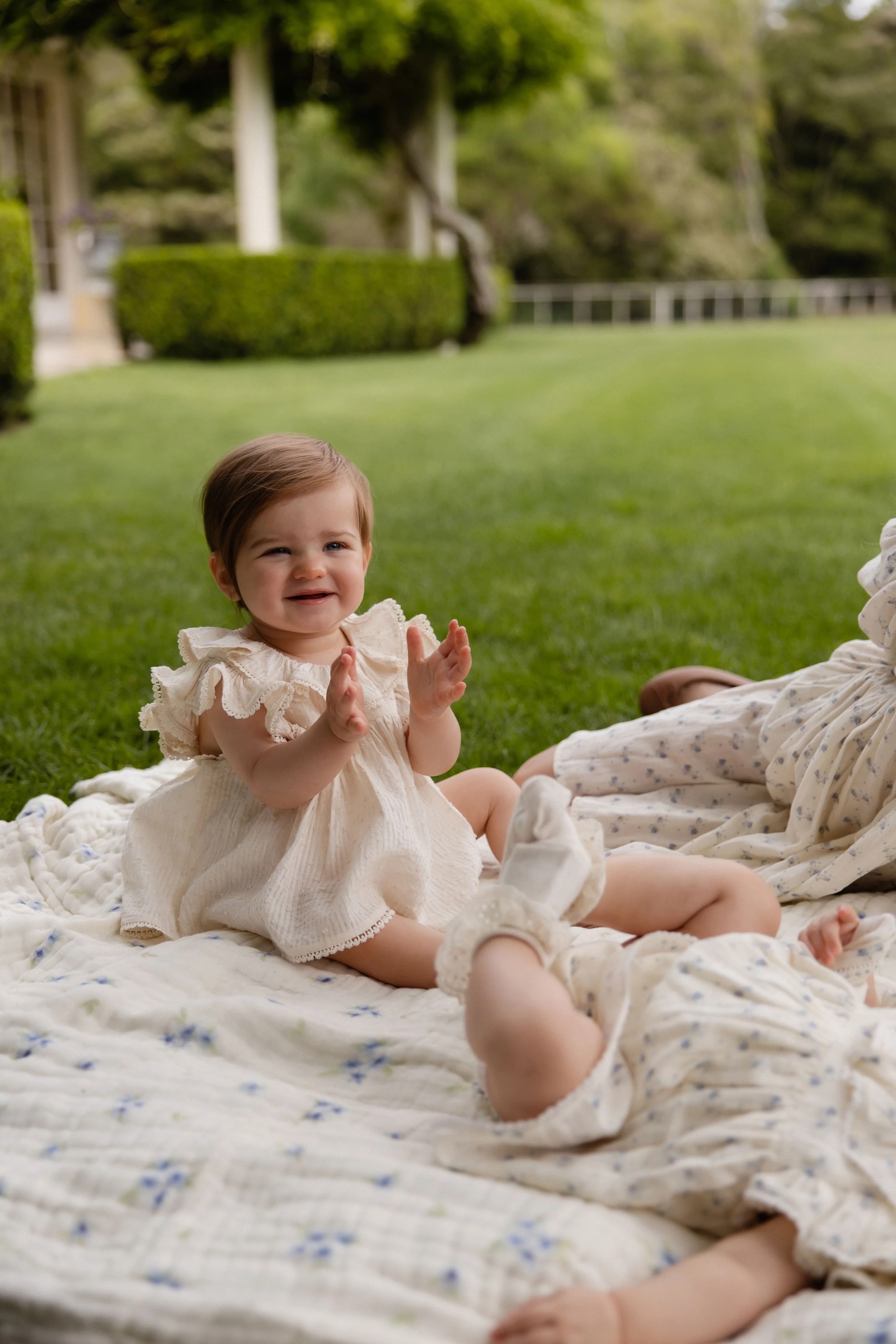 【預購】JAMIE KAY -Organic Cotton Frannie Playsuit（Parchment）