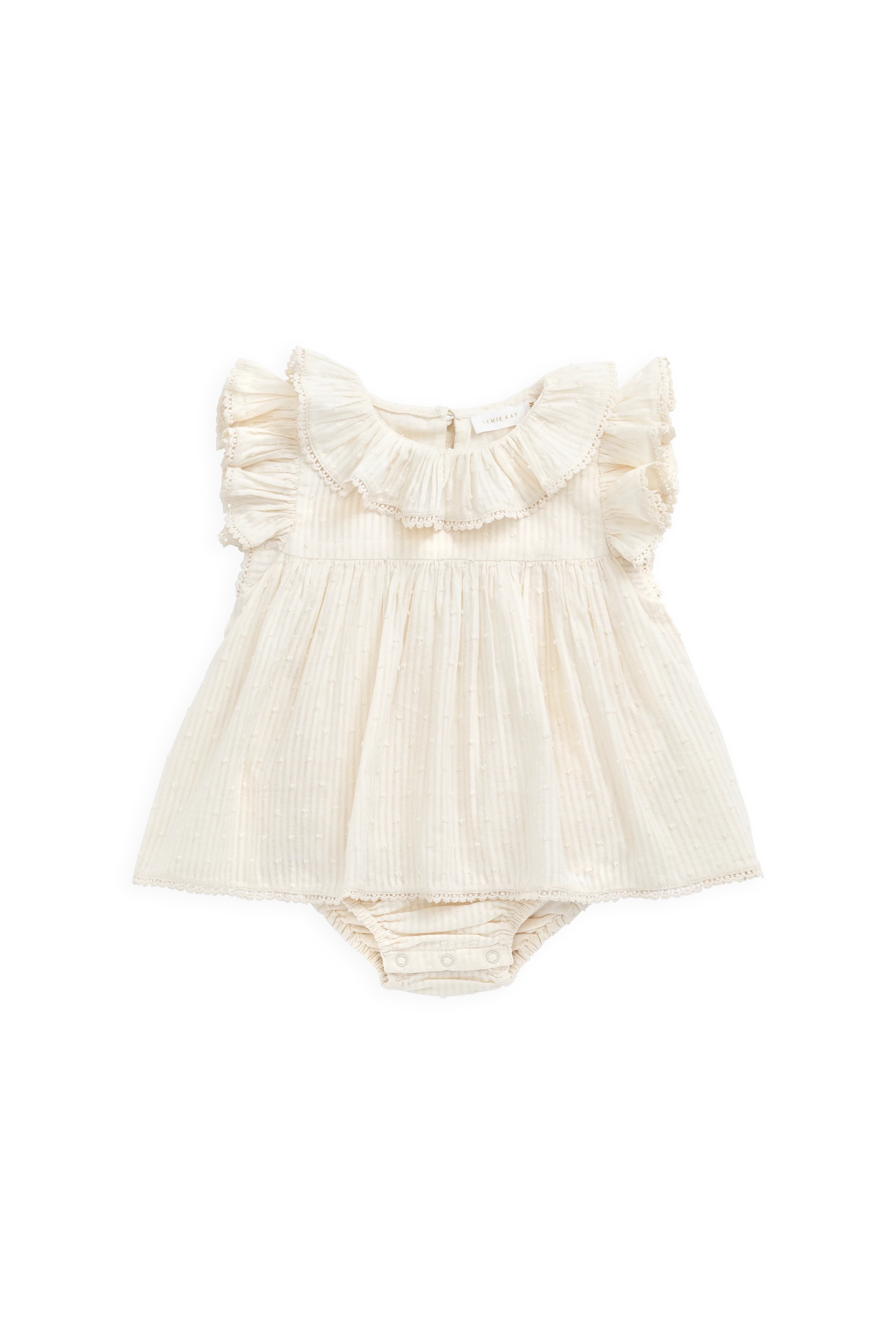 【預購】JAMIE KAY -Organic Cotton Frannie Playsuit（Parchment）