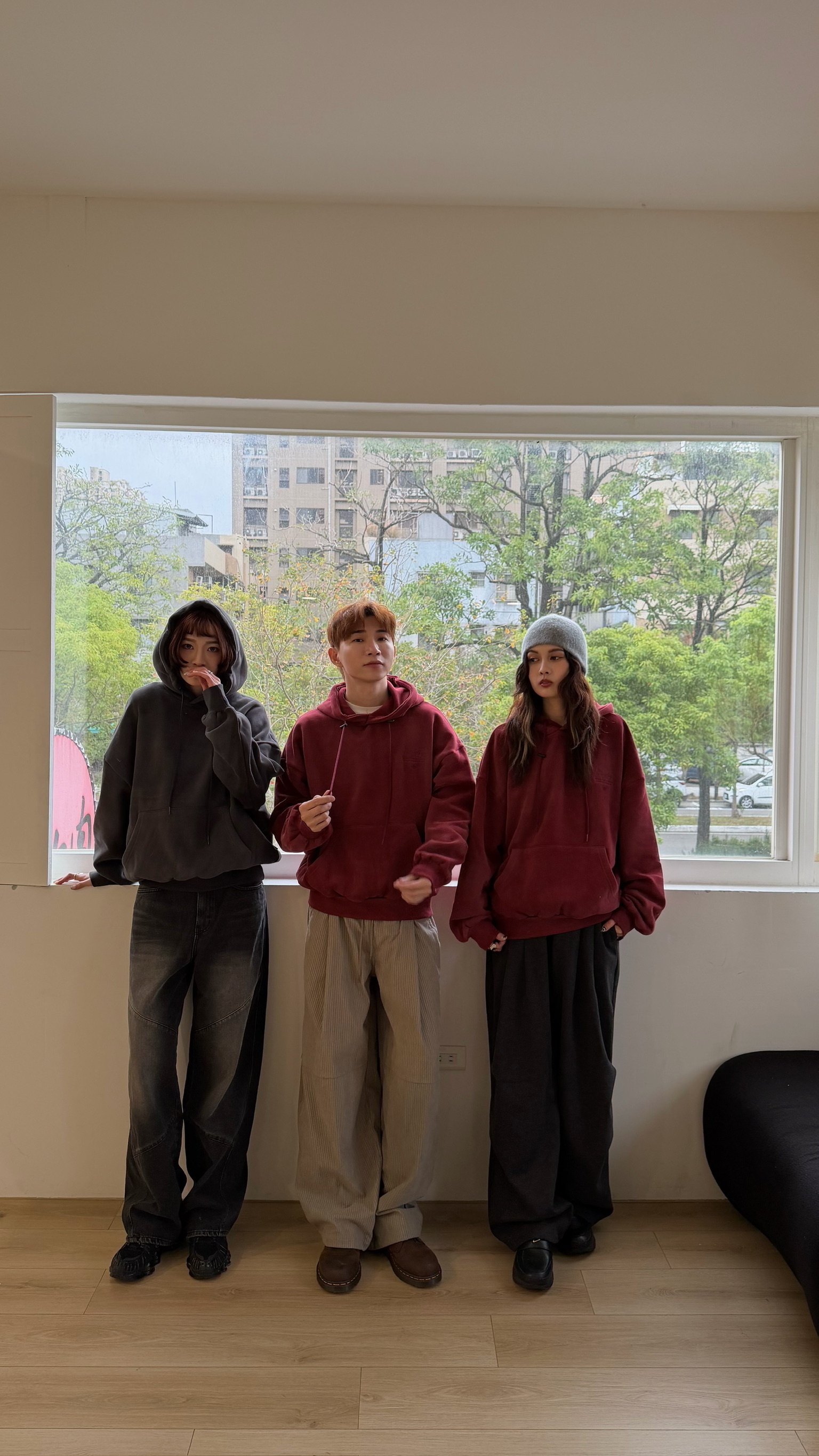 洗舊心型刺繡帽Tee