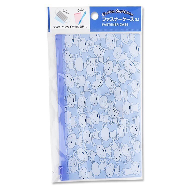 小物滑鏈收納袋/L 蠟筆小新 小白 20×11.5×0.5cm