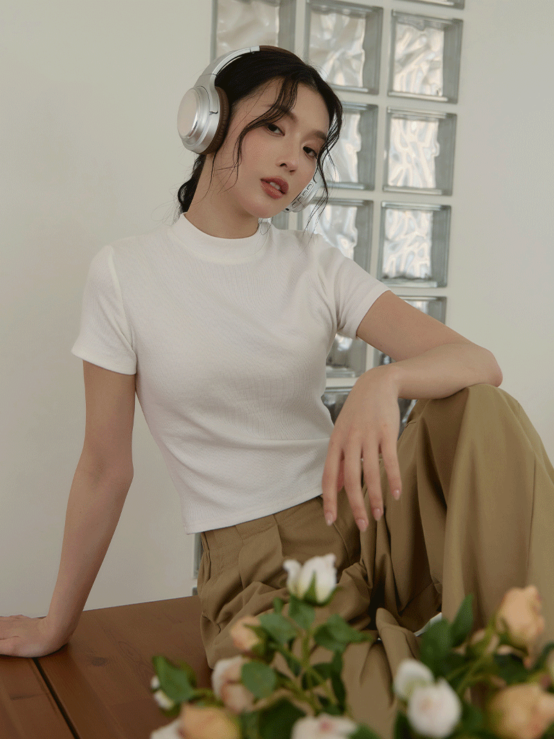 A2961-基本彈力圓領上衣