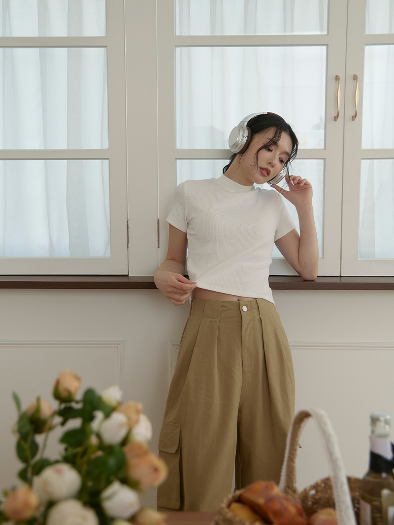 A2961-基本彈力圓領上衣