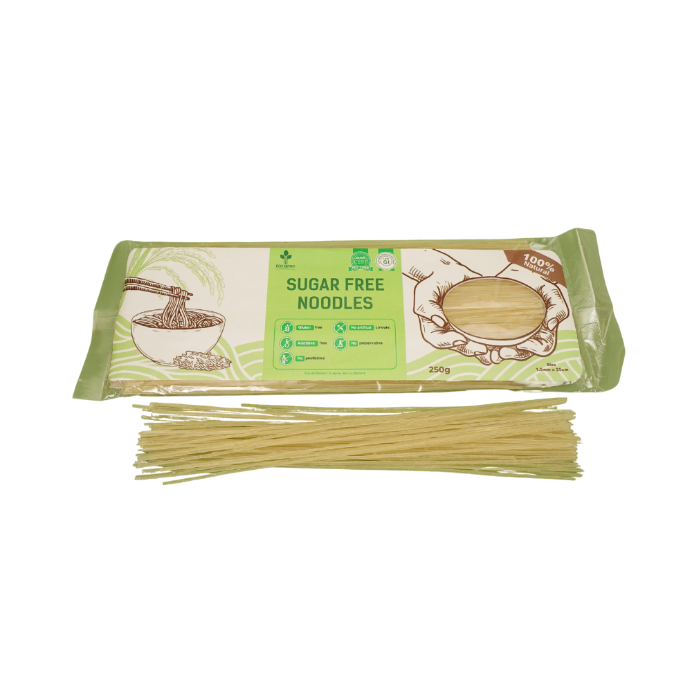 Eco VIPHO Low GI Sugar less Rice Noodles - White Rice (250g)  (164402)