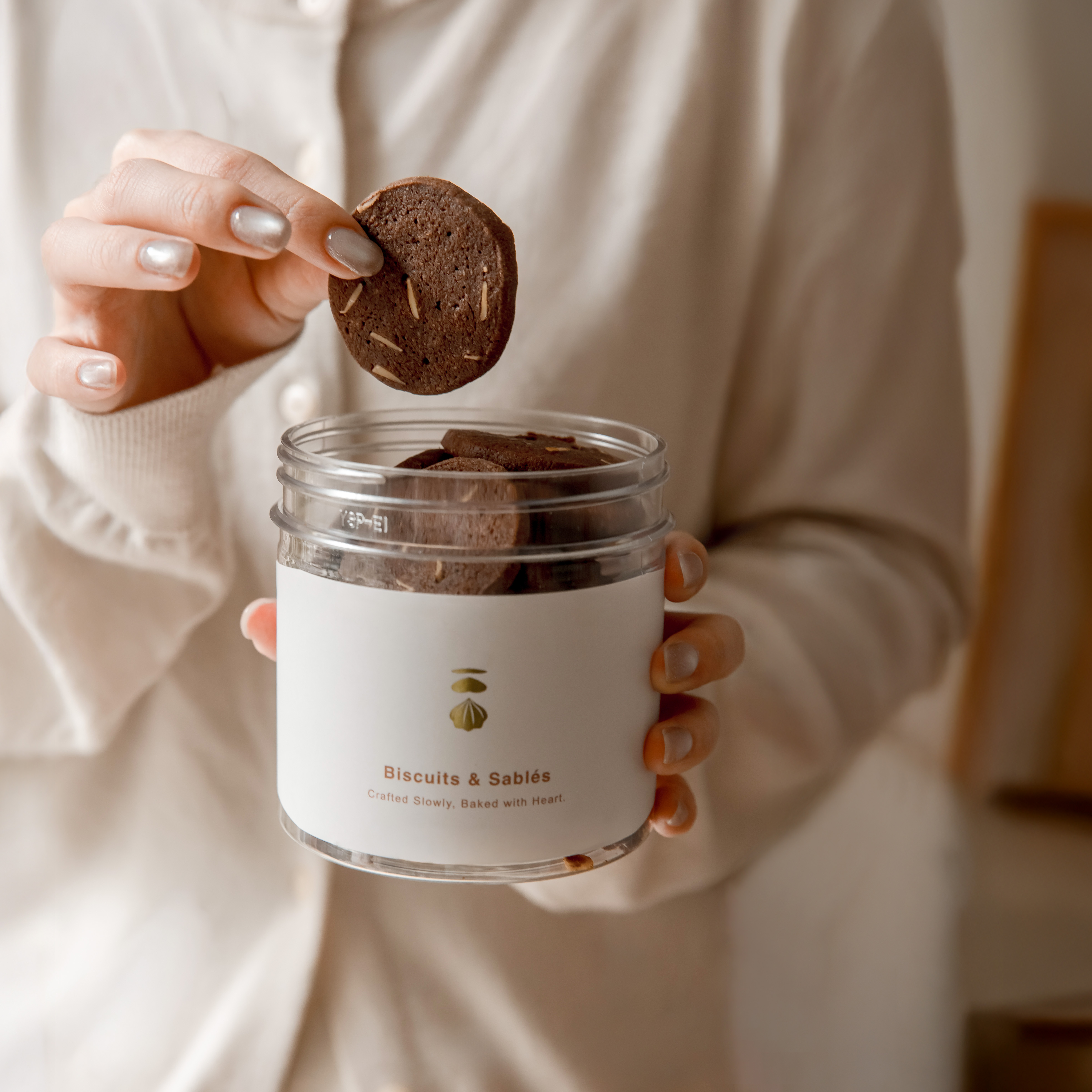 【兩件折50元】可可杏仁法式手工餅乾