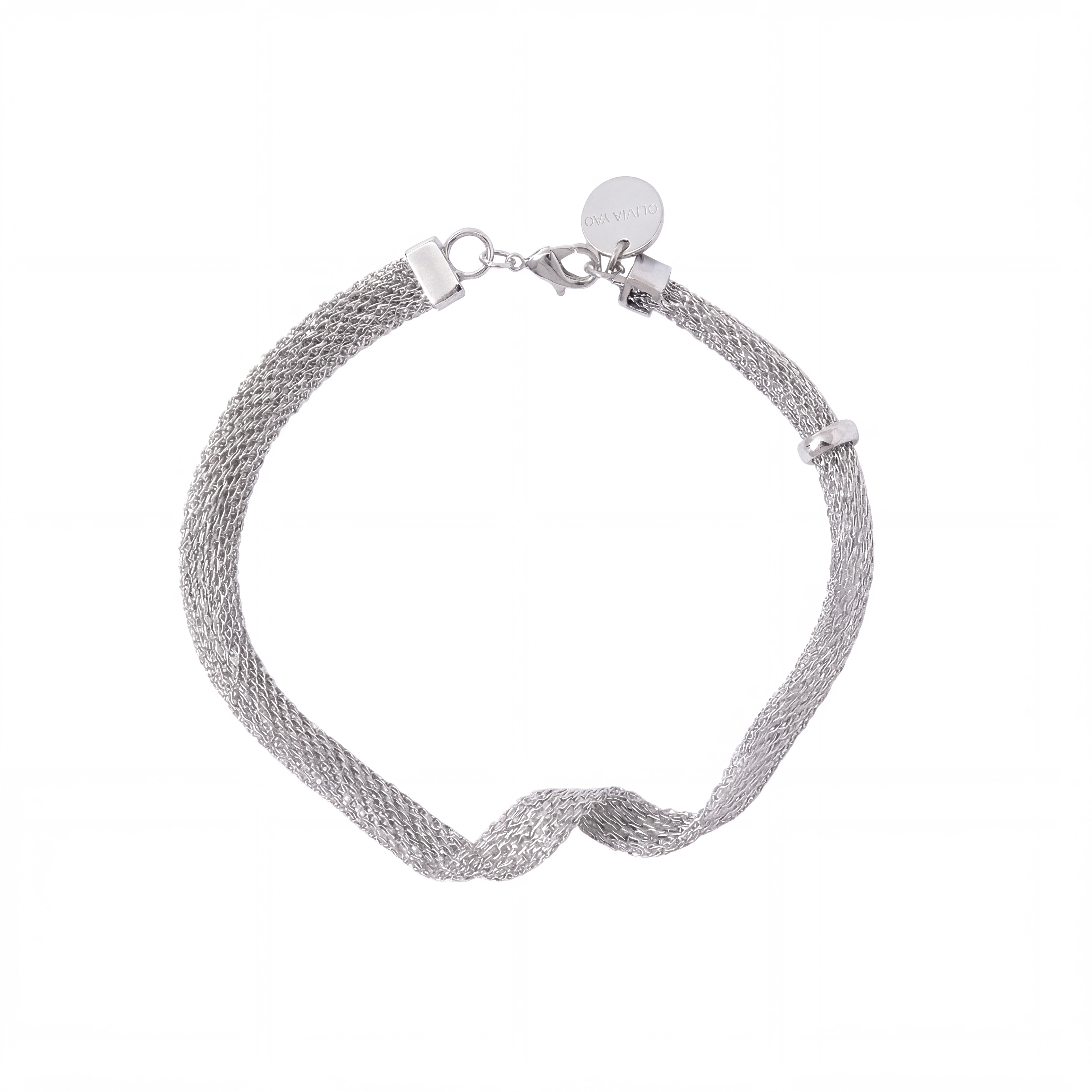 Silver Twisted Wave Bracelet