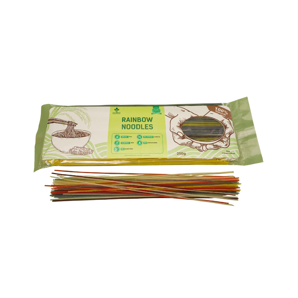 Eco VIPHO Low GI Sugar less Rice Noodles - Rainbow (250g)  (164403)