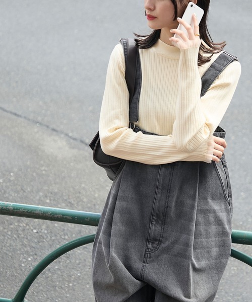 FY 紗荷葉邊袖口羅紋針織套頭衫