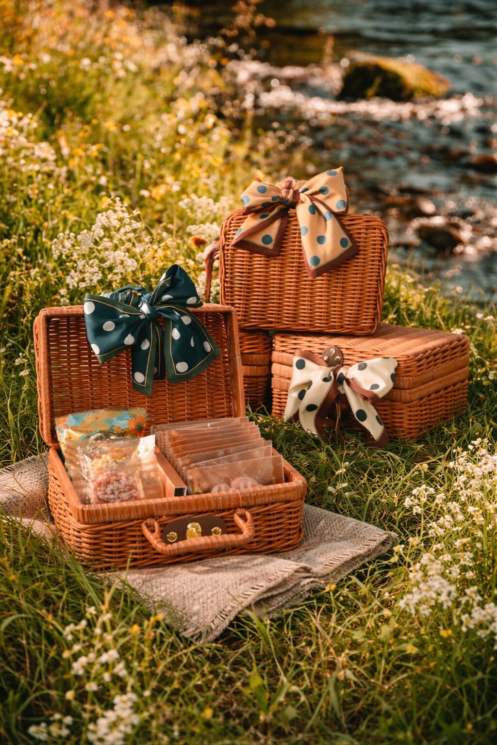 【太保制餅】 典藏文青竹籃