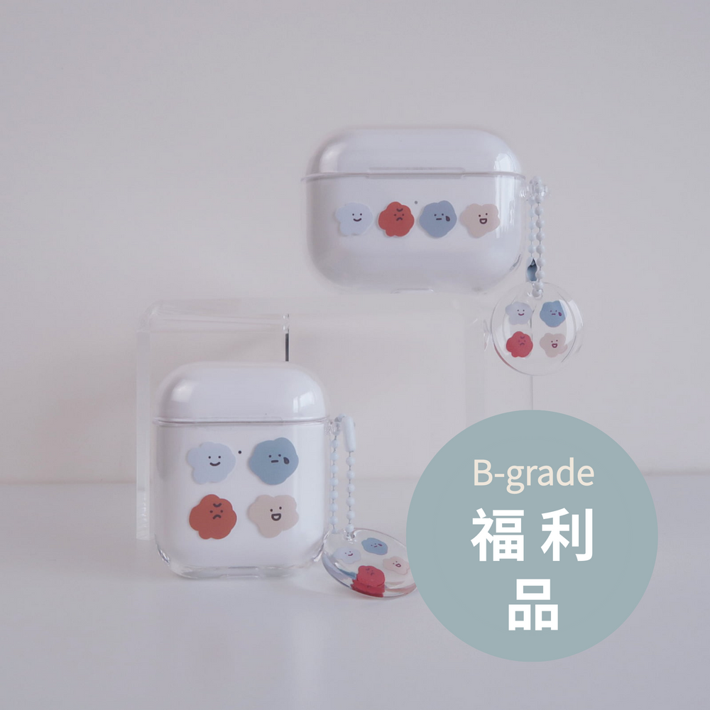 (福利品) 連體透明硬殼 AirPods 耳機保護套