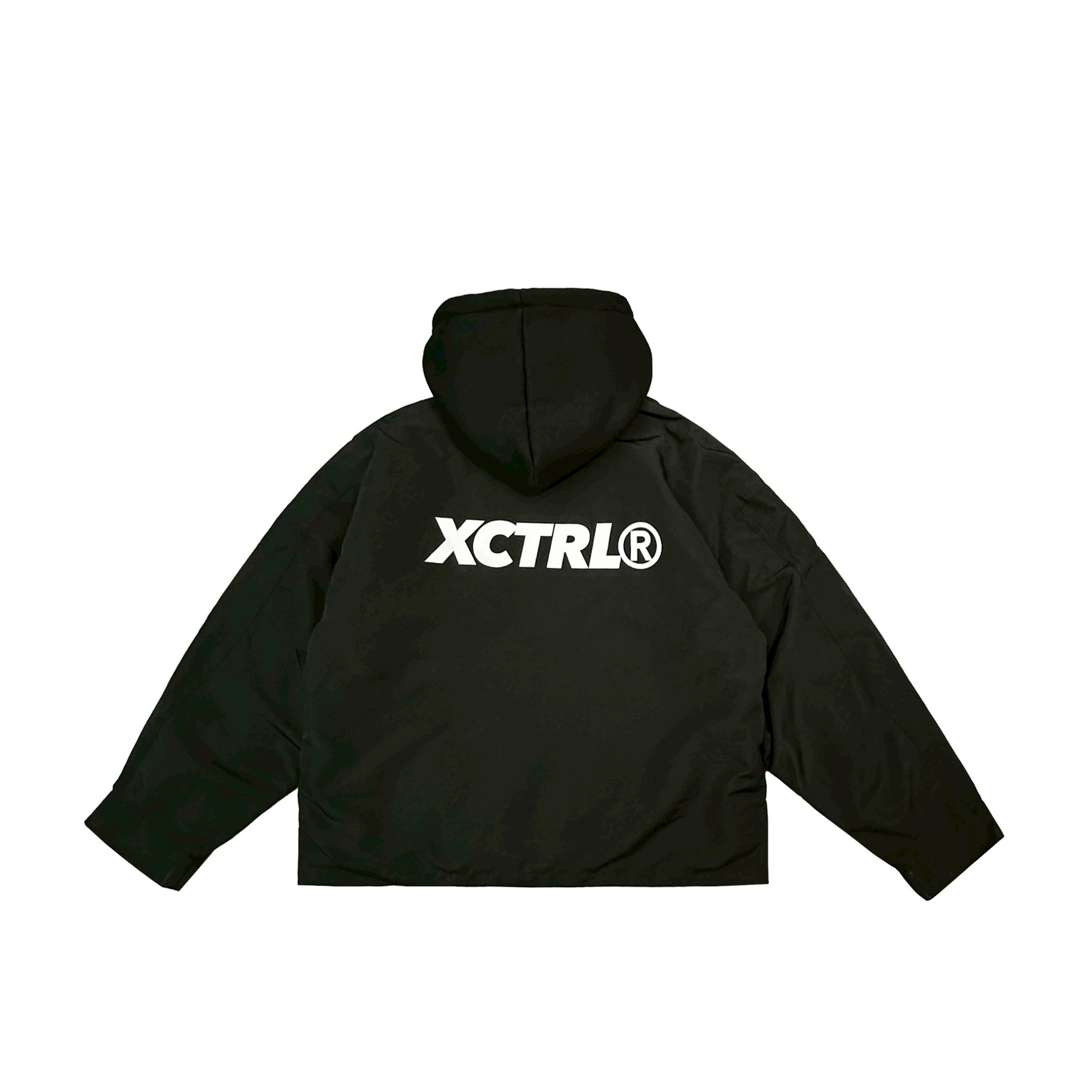 XCTRL 制御方標兩件式風衣外套-黑