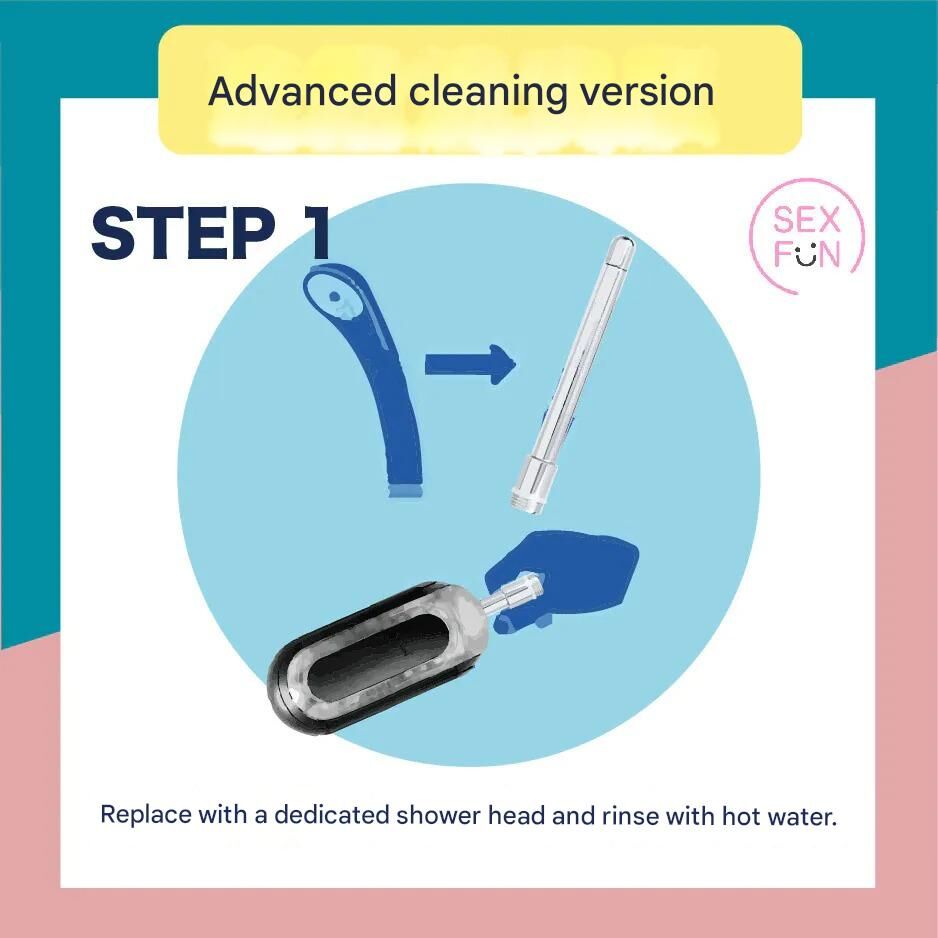 Use shower head to rinse