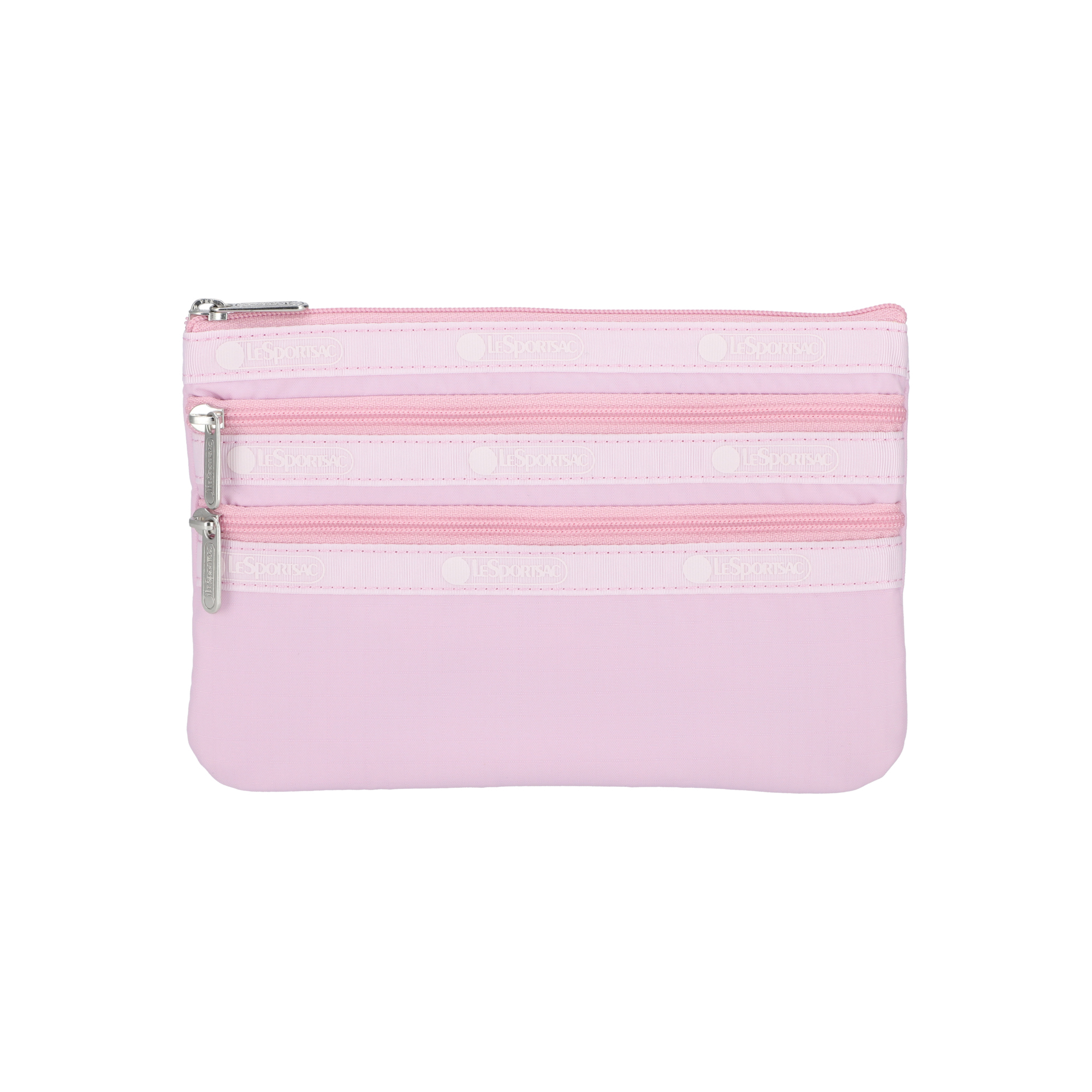 三拉鍊化妝袋 (SNOW PINK)