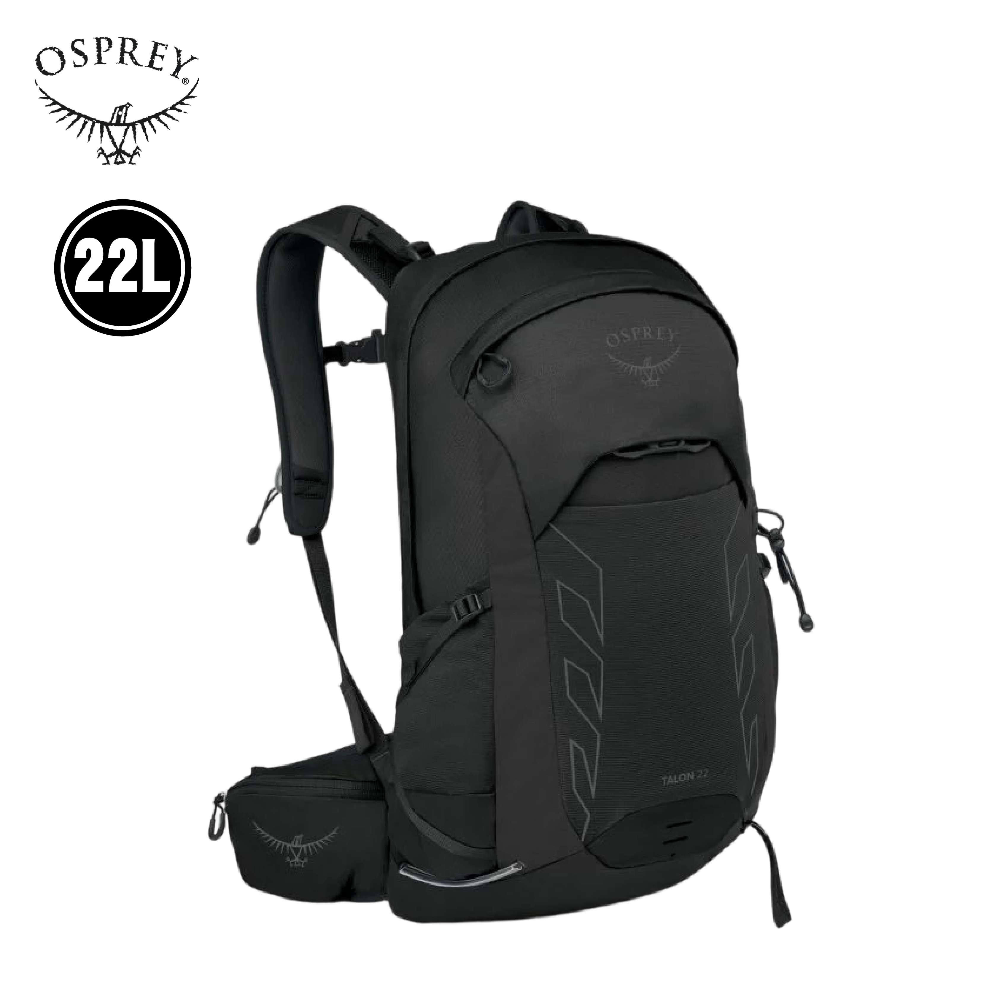 Osprey 美國 Talon 22L  登山後背包 (黑煤灰) 71OS006764