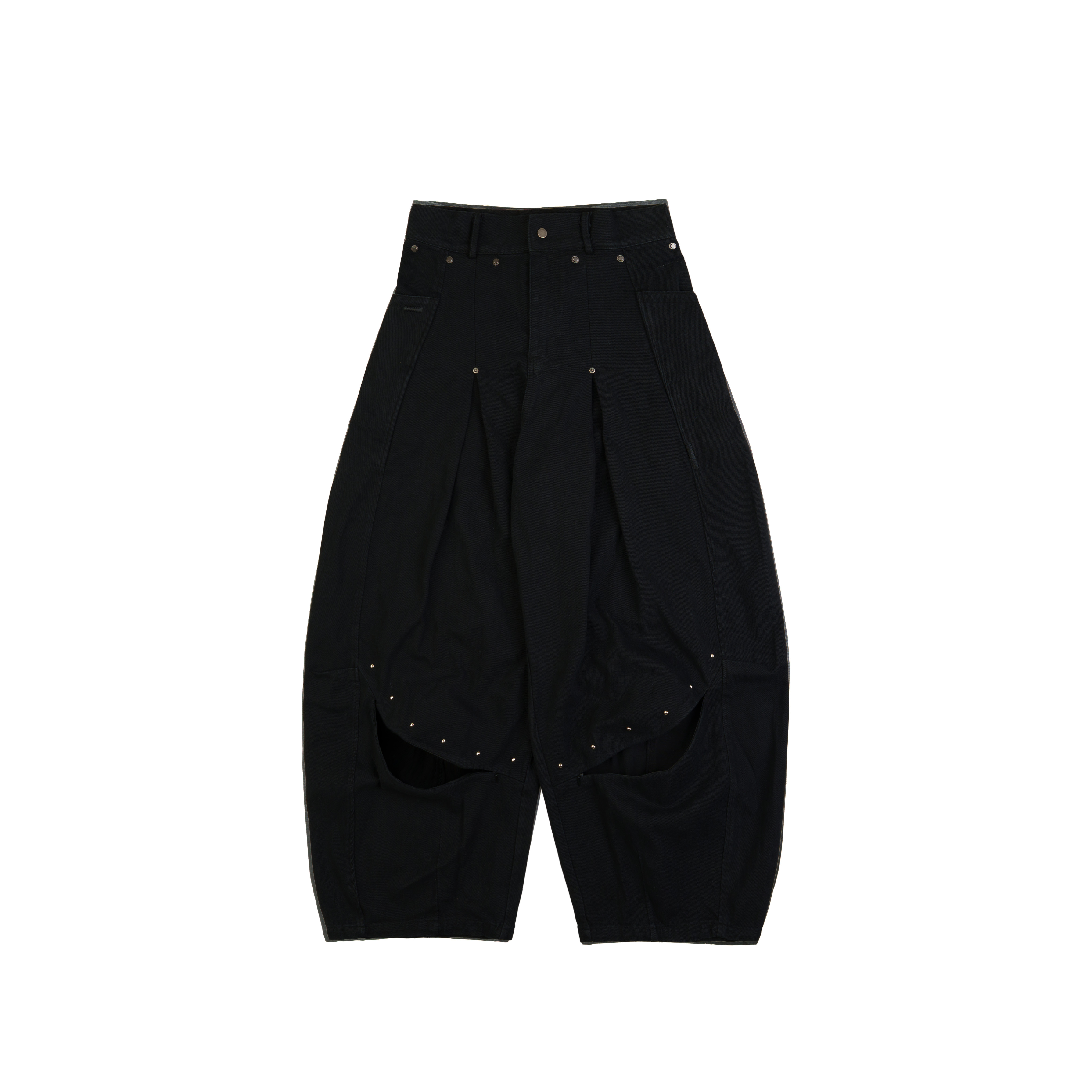 Woden x SATIVASTUDIO WP-01 “Vintageism” Barrel Pants - Black