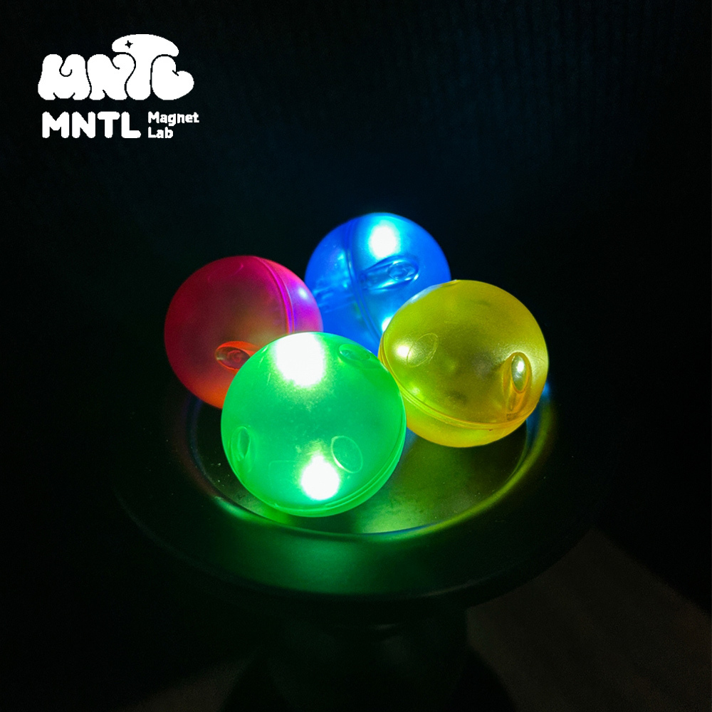 【MNTL】磁力積木/磁力片配件 |  酷亮球 Ball 2.0 - 螢光色