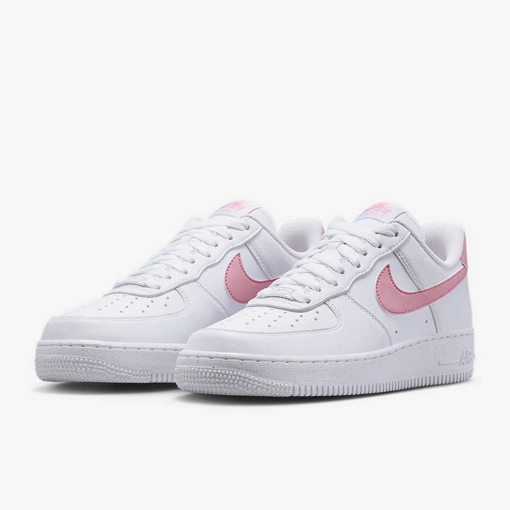 NIKE 休閒鞋 AIR FORCE 1 07 AF1 白 粉紅勾 經典款 女 DC9486-111