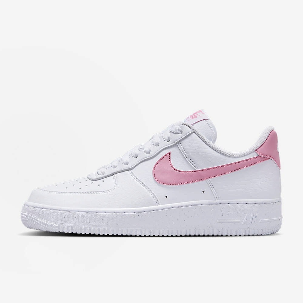 NIKE 休閒鞋 AIR FORCE 1 07 AF1 白 粉紅勾 經典款 女 DC9486-111