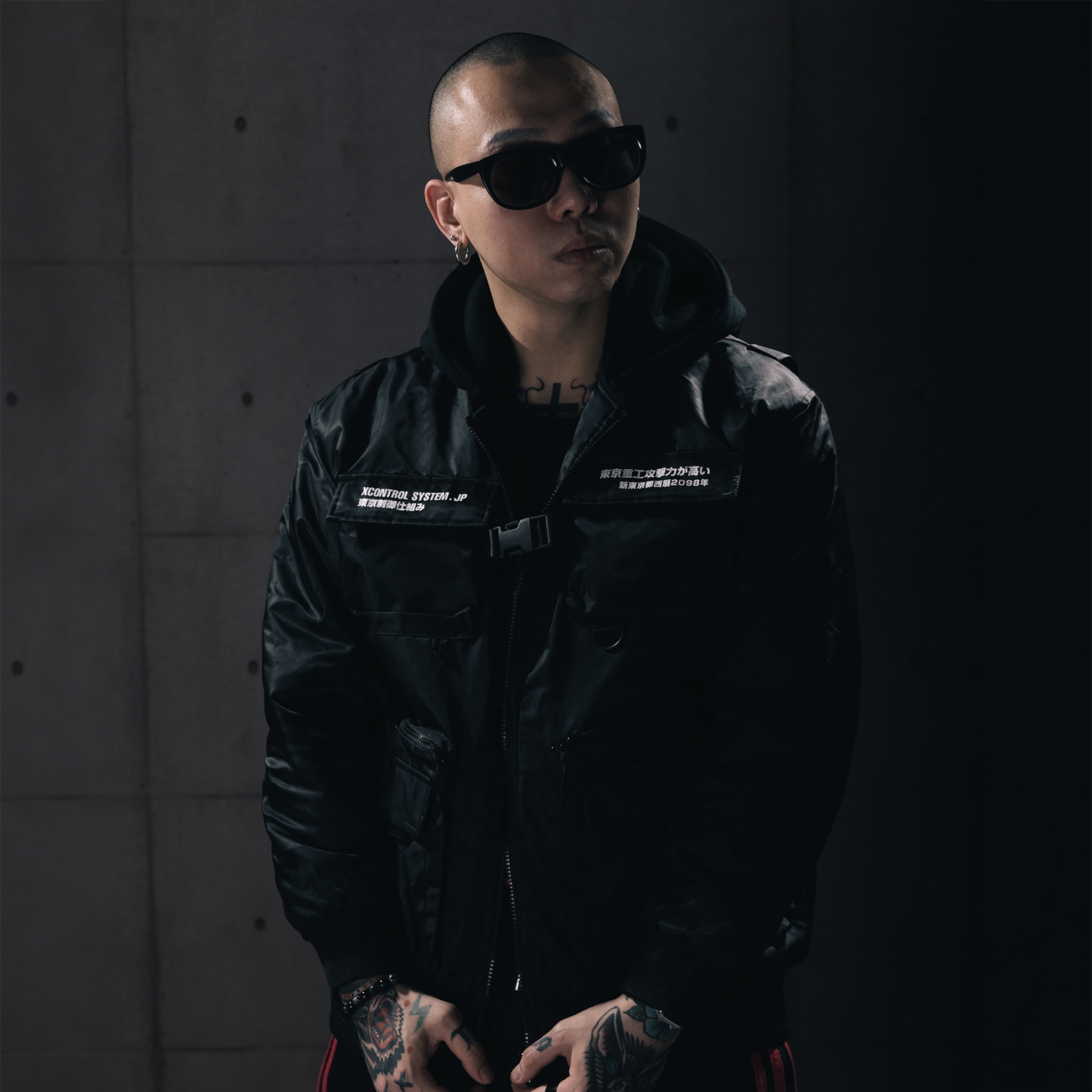 XCTRL 東京重工系統工裝外套(連帽可拆)-黑