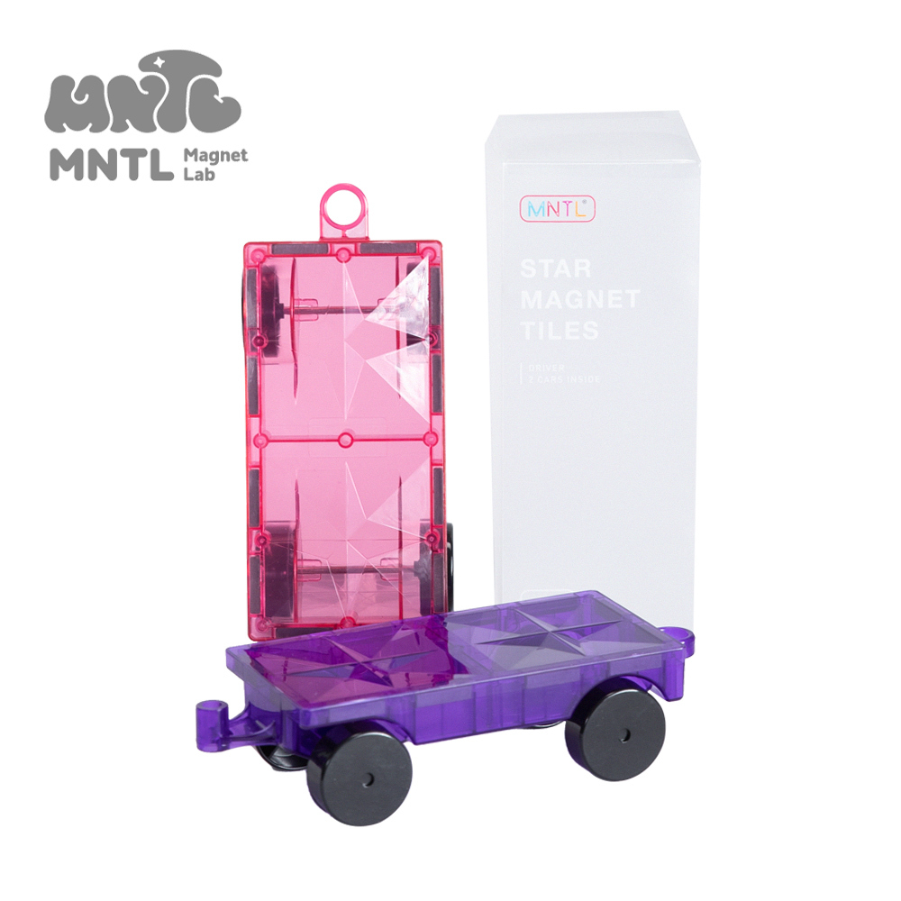 【MNTL】磁力積木/磁力片配件 |  駕駛員 Drivers - 粉+紫 ( 2pcs )