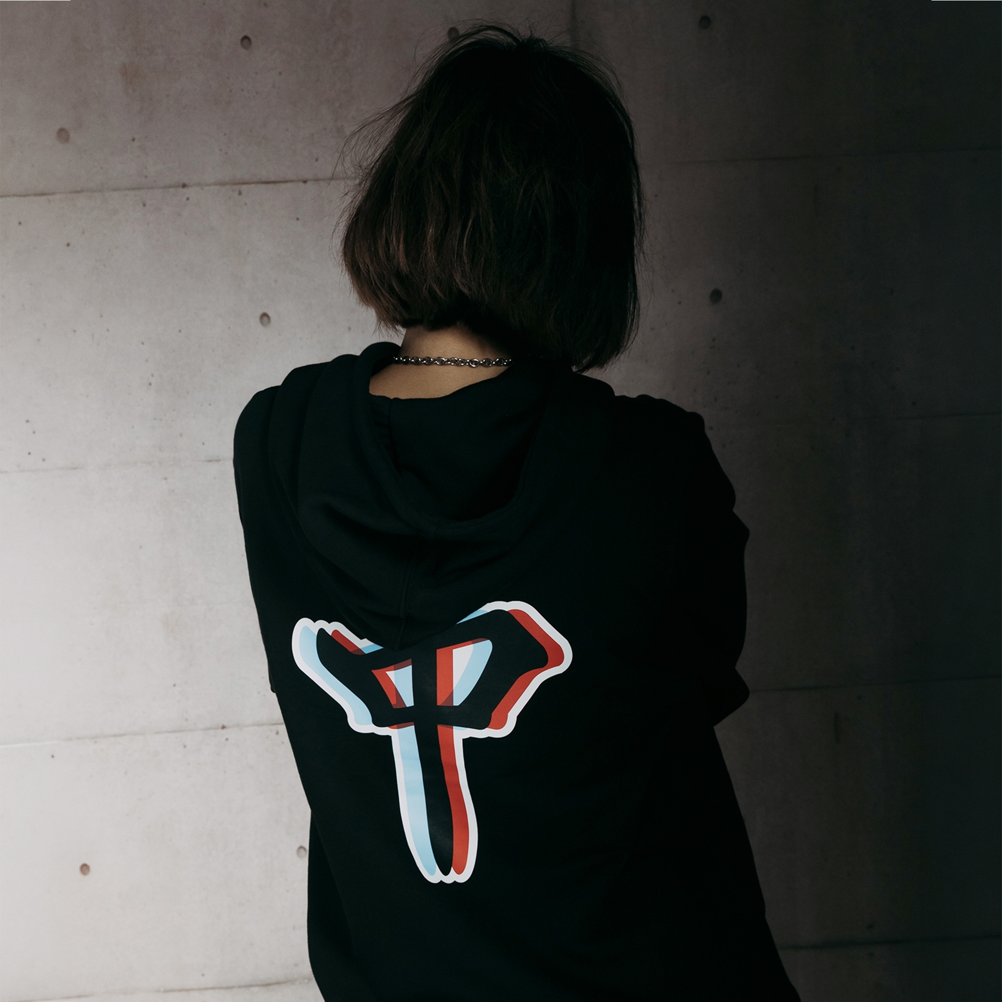 XCTRL x 東方不敗錯視紅中帽T-黑