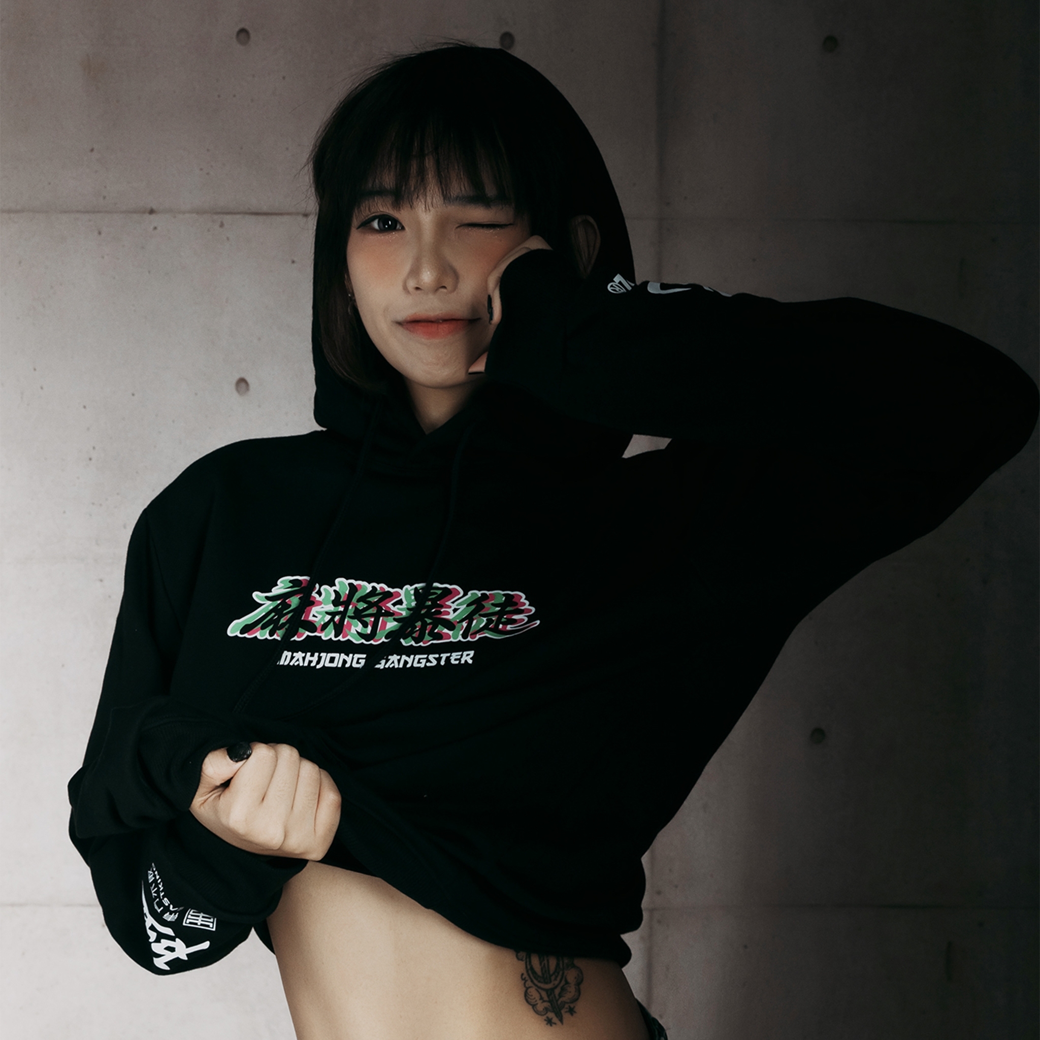 XCTRL x 東方不敗錯視發財帽T-黑