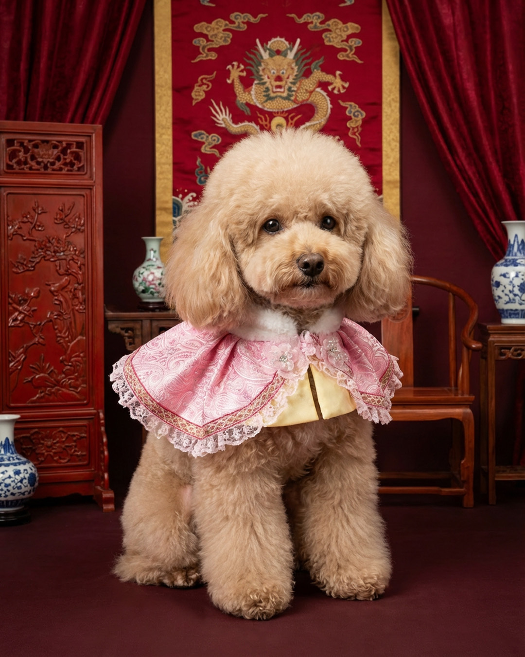 Two-tone Pink Mini Cape