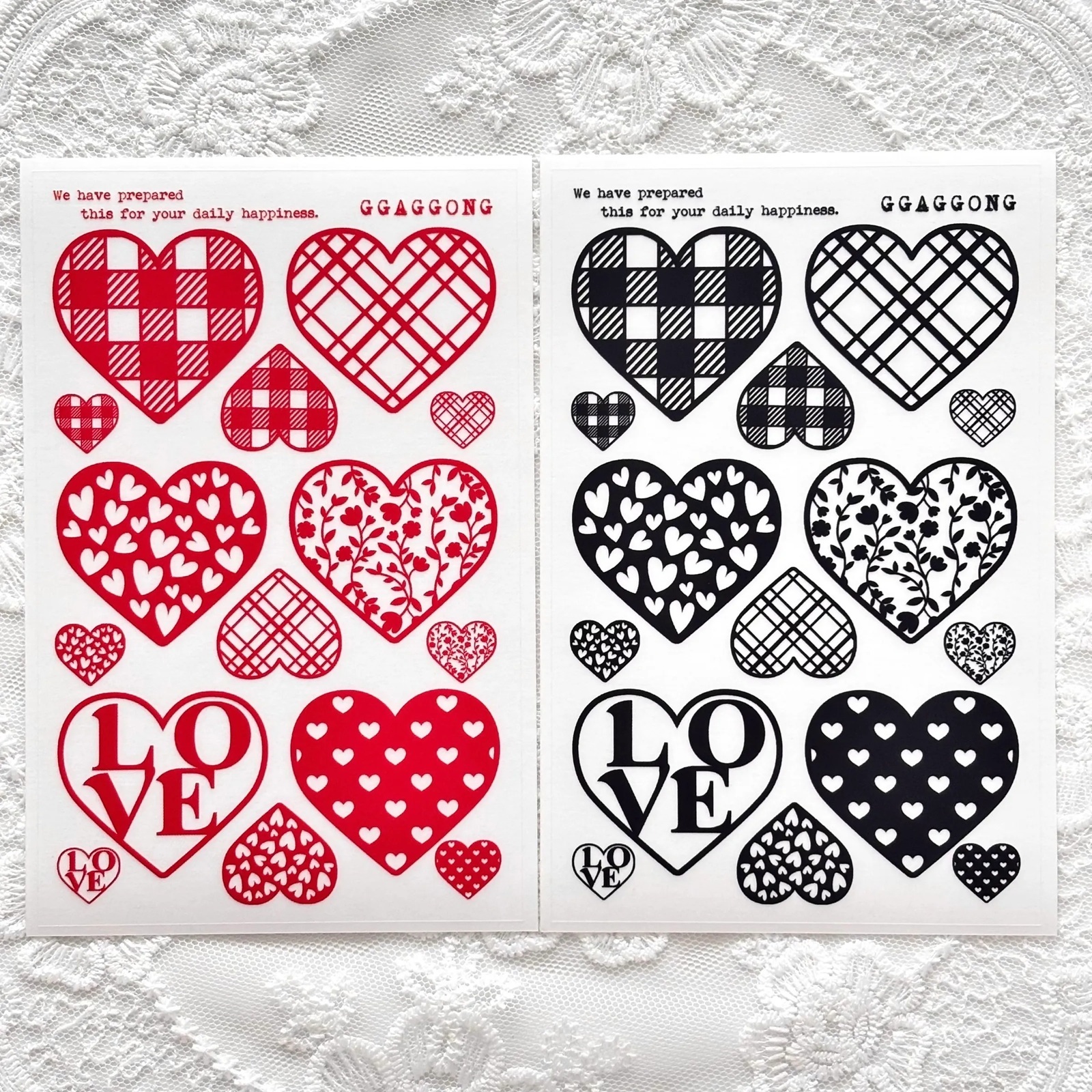 韓國 ggaggong．愛之檔案 亮面PET貼紙包