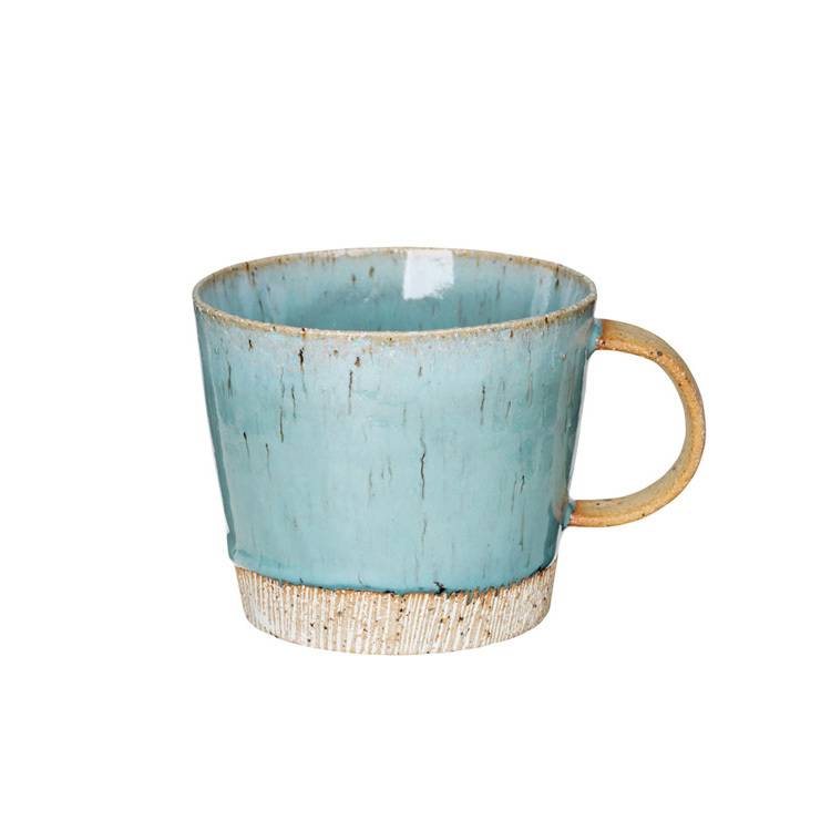 德卡馬克杯(350ML)-土耳其藍/岩灰｜美濃燒