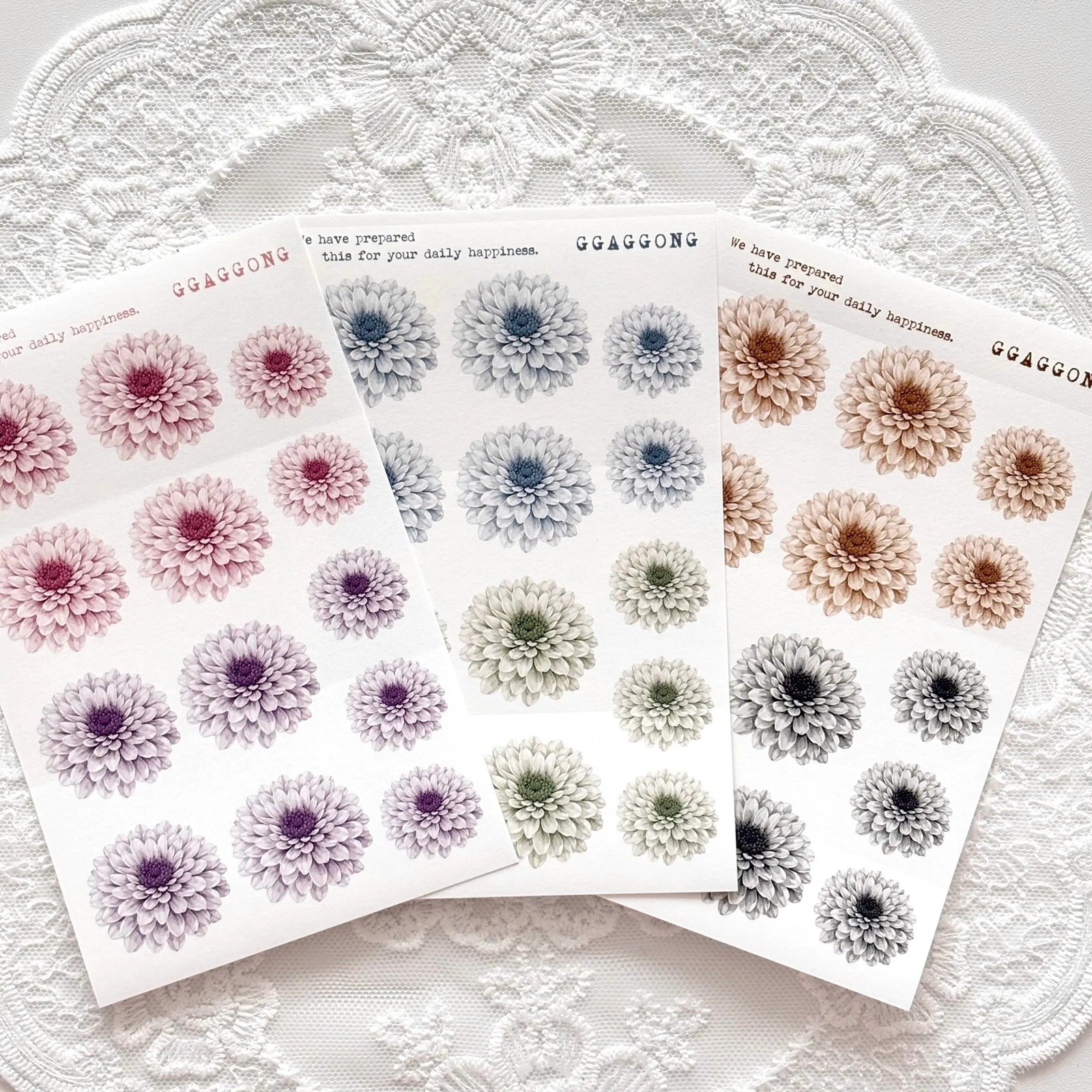 韓國 ggaggong．小福花 模造紙貼紙包