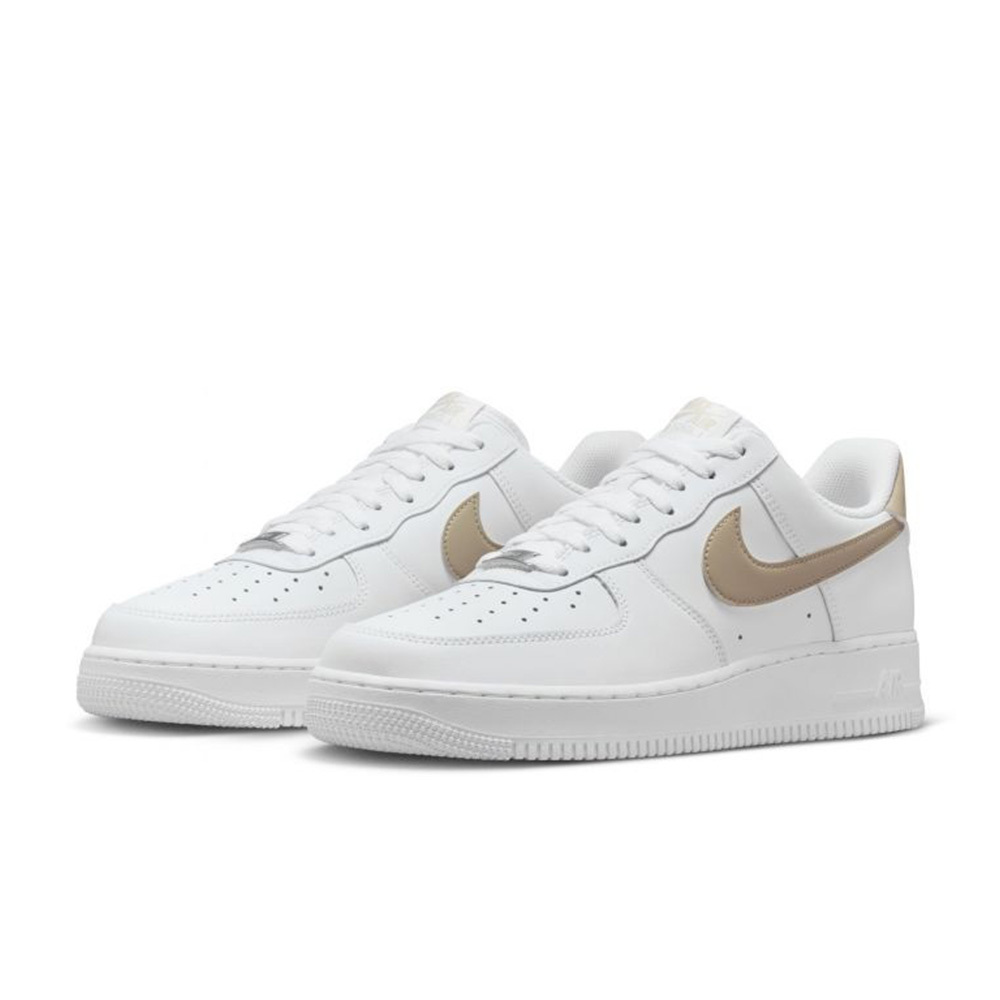 Nike Air Force 1 '07 白底奶茶勾 氣墊 緩震 休閒鞋 運動鞋 男鞋 FJ4146-120