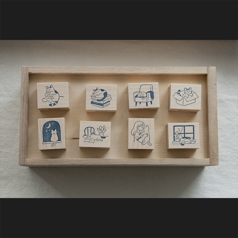 Blank book - Rubber Stamps - Cat Daily Life Series