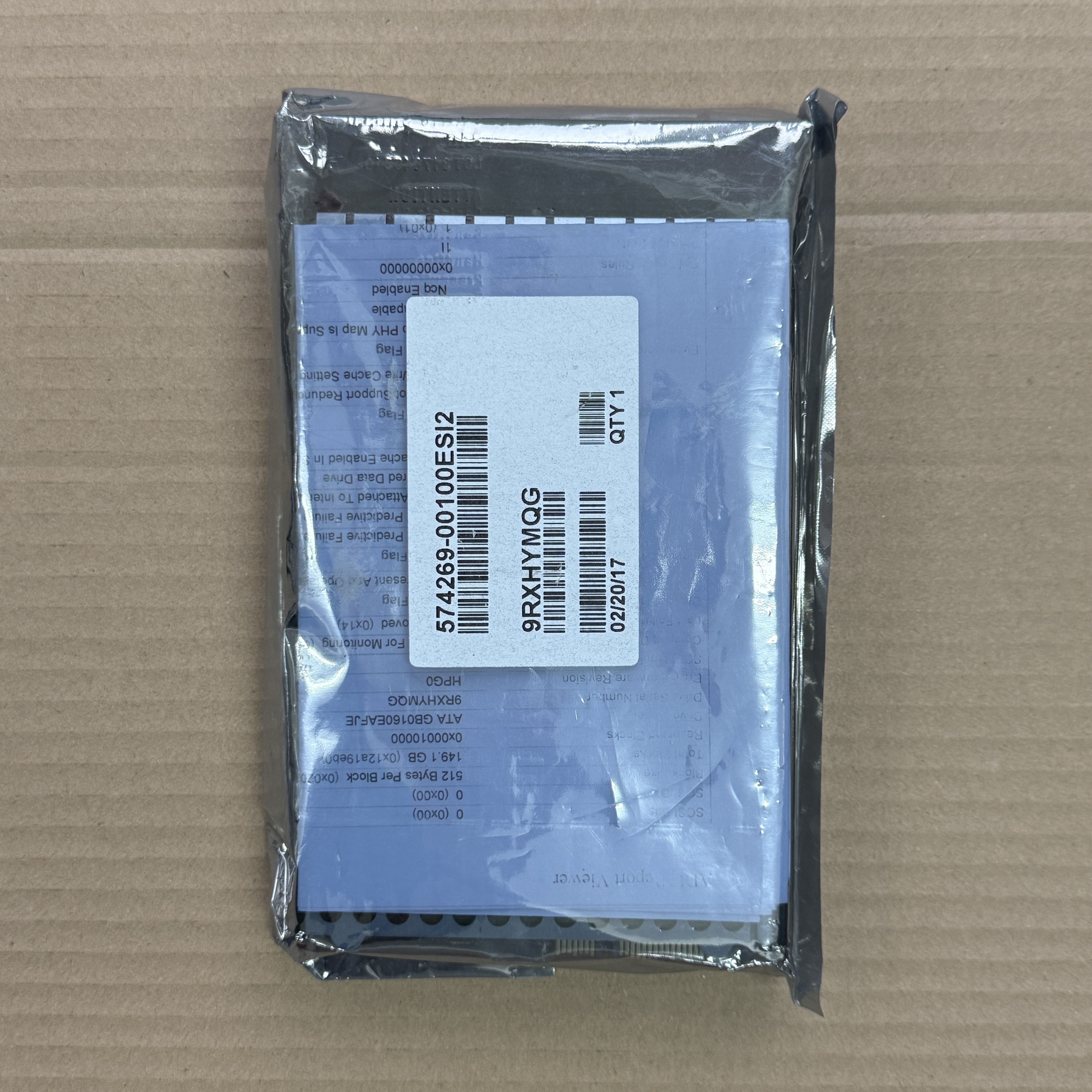 574269-001 HP 160GB 3G SATA 7.2K LFF 3.5" HDD = 574021-B21/483095-001 (翻新)