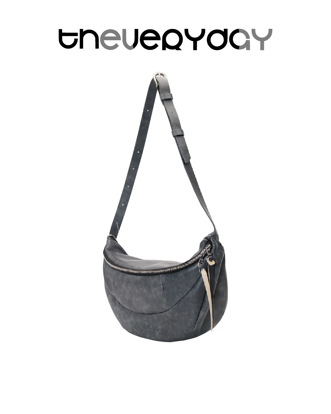 theveryday 半植鞣小牛皮側肩包 灰黑 25 A/W Lagom Crossing Bag
