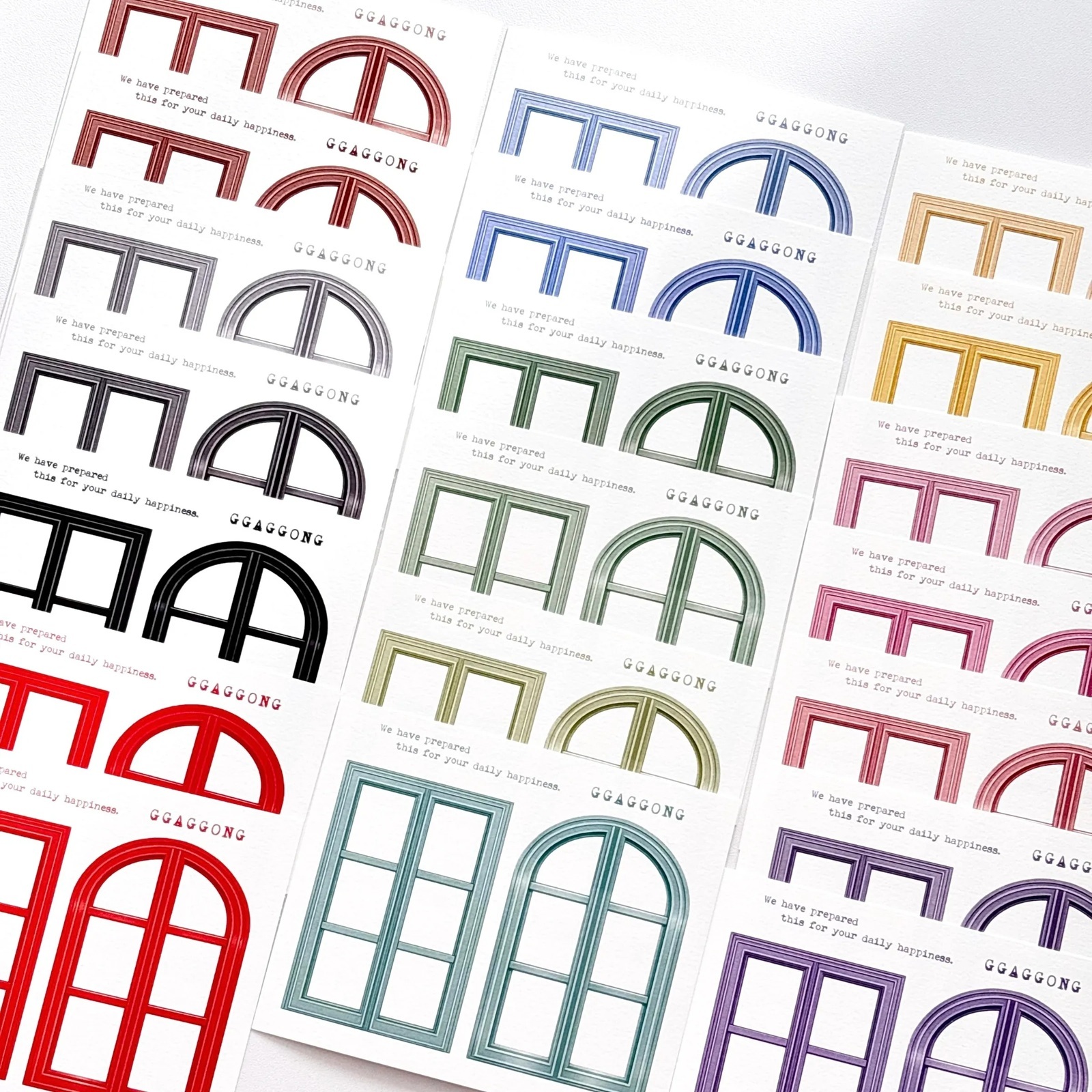 韓國 ggaggong．彩色窗戶 20色便箋包