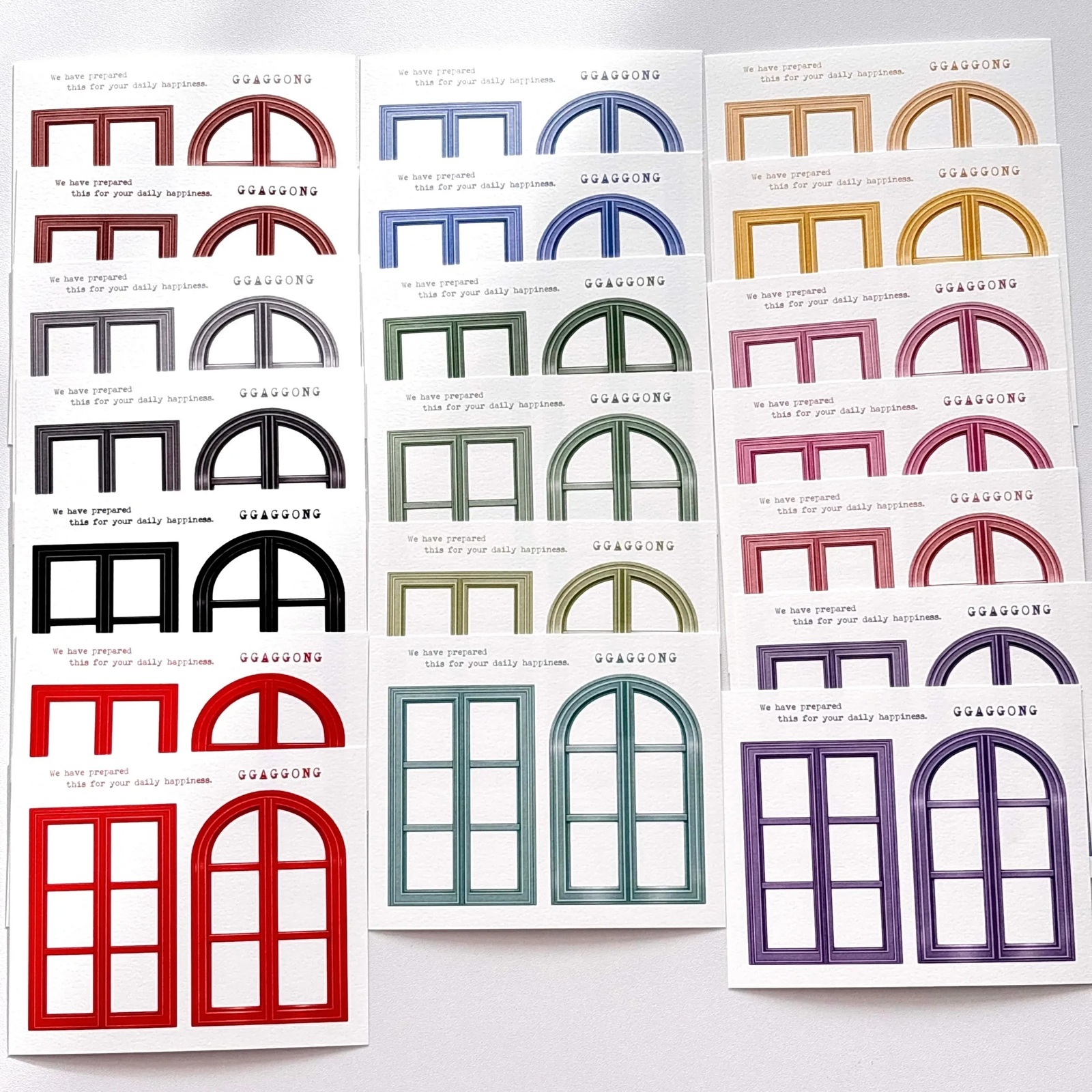 韓國 ggaggong．彩色窗戶 20色便箋包