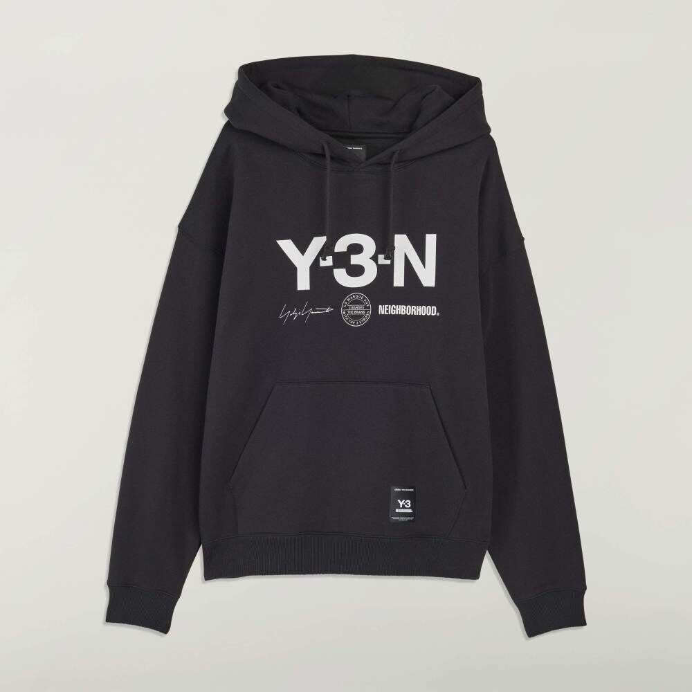 【 Y-3 x NBHD GRAPHIC HOODIE 限定連帽長TEE - 黑 】