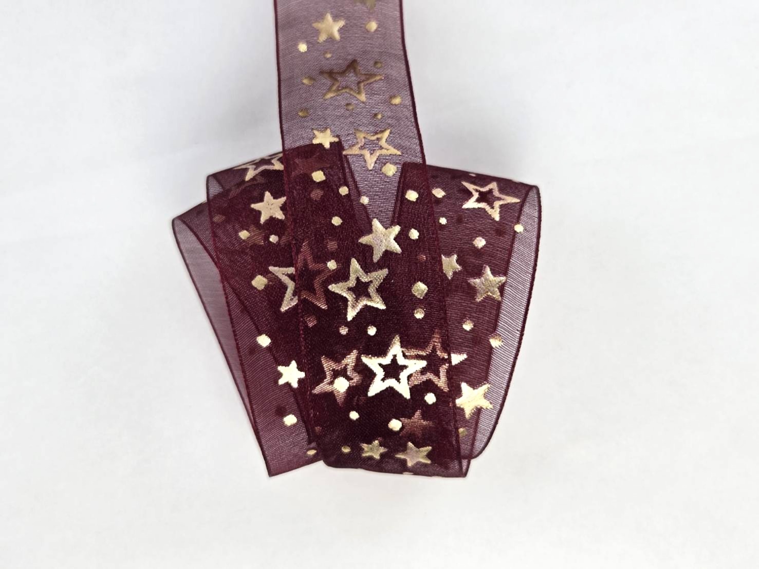 立體燙金星星/25mm_酒紅_絕版Outlet