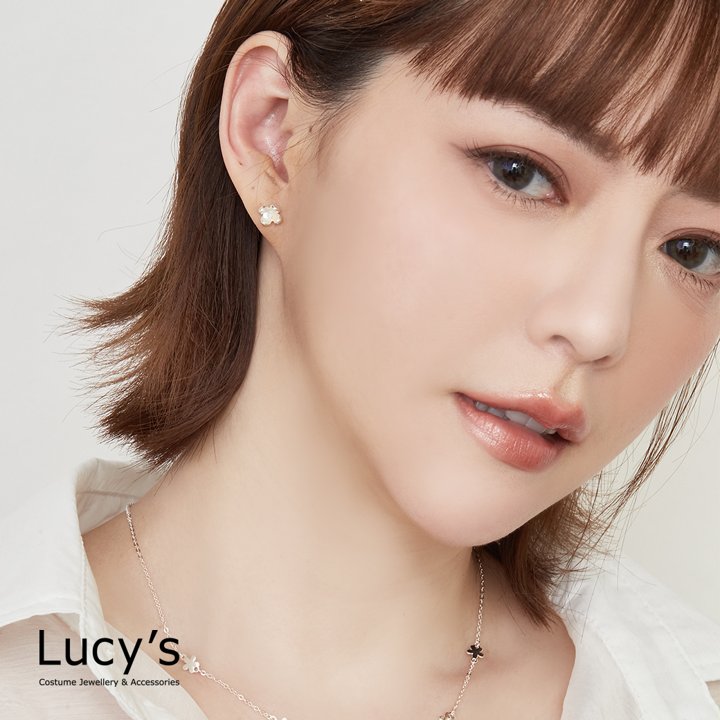 925純銀 琉璃花苞 耳環 (123227)